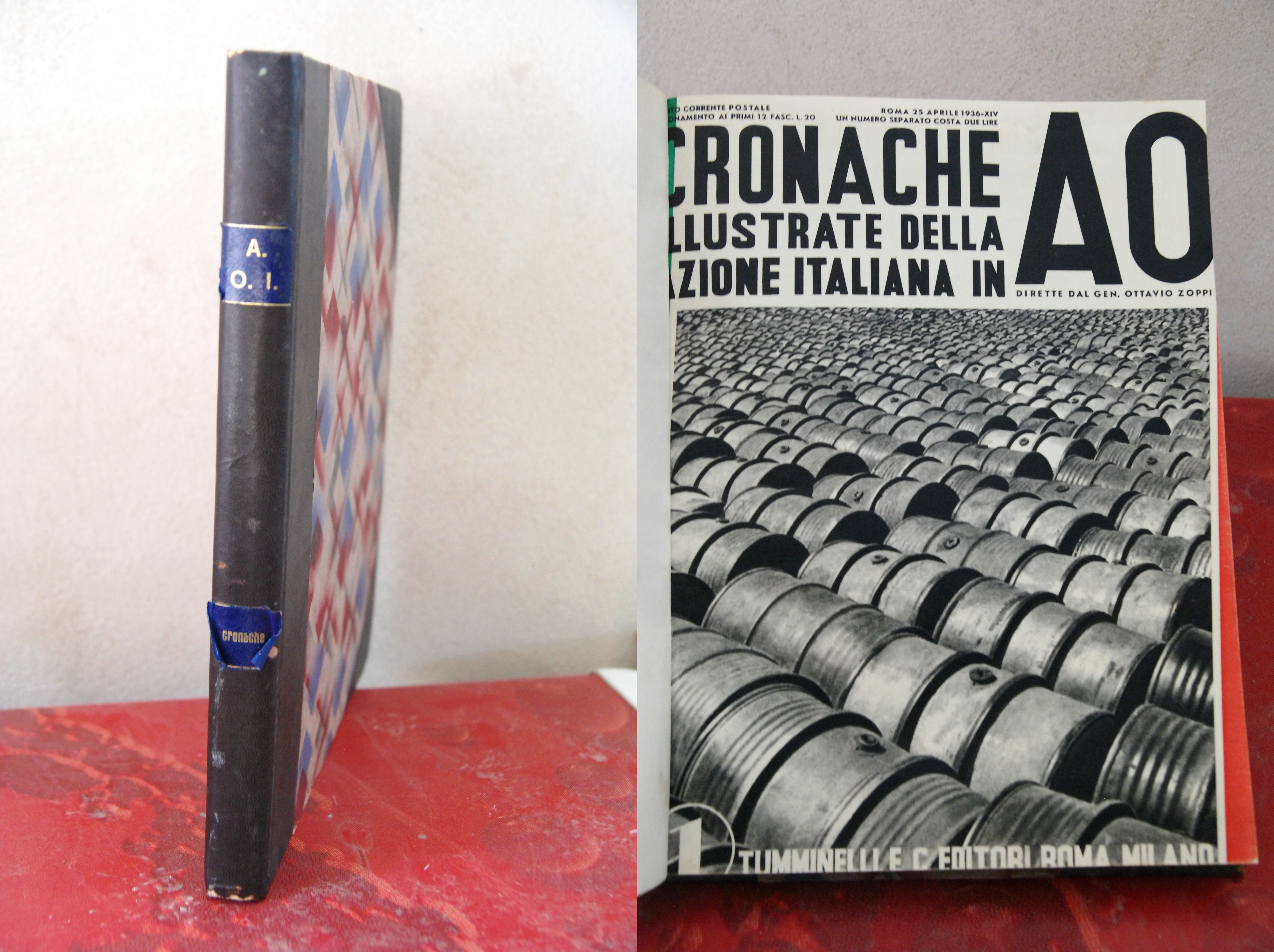 cronache illustrate della azione italiana annata rilegata 12 numeri