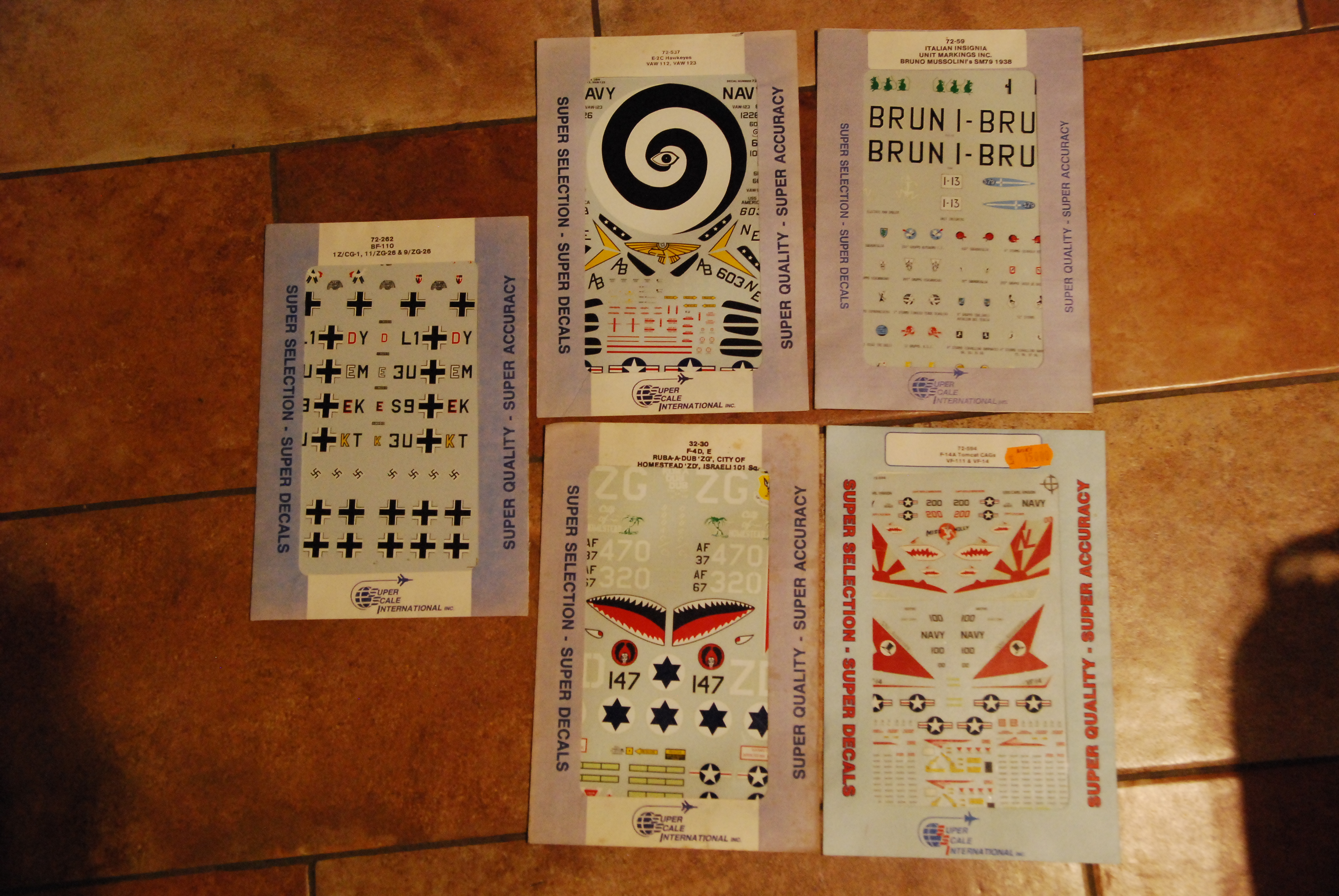 decals 72-262 bf-110, 72-537 hawkeyes, 32-30 f-4d, 72-59 italian insignia …