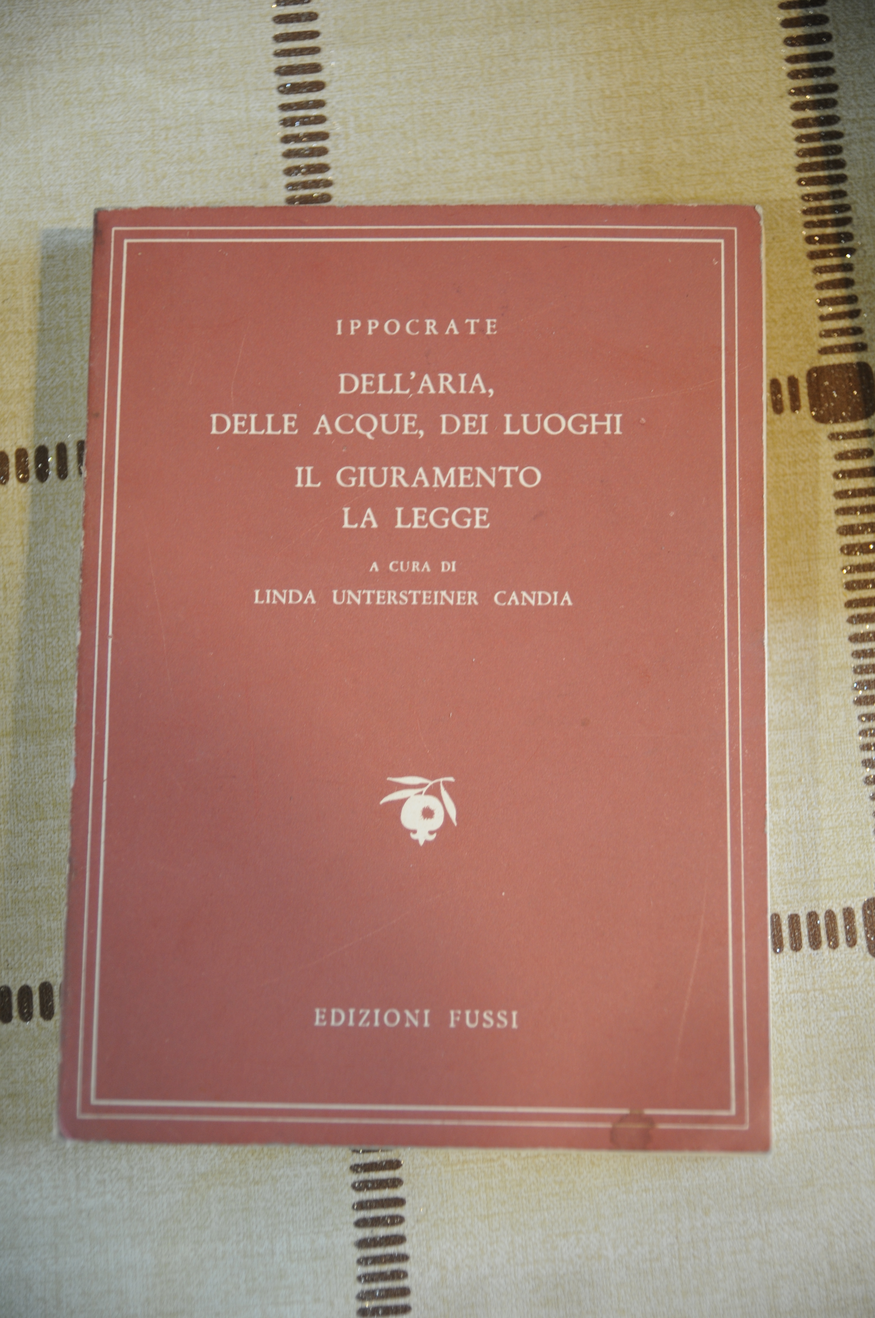 dell'aria delle acque dei luoghi il giuramento la legge NUOVISSIMO