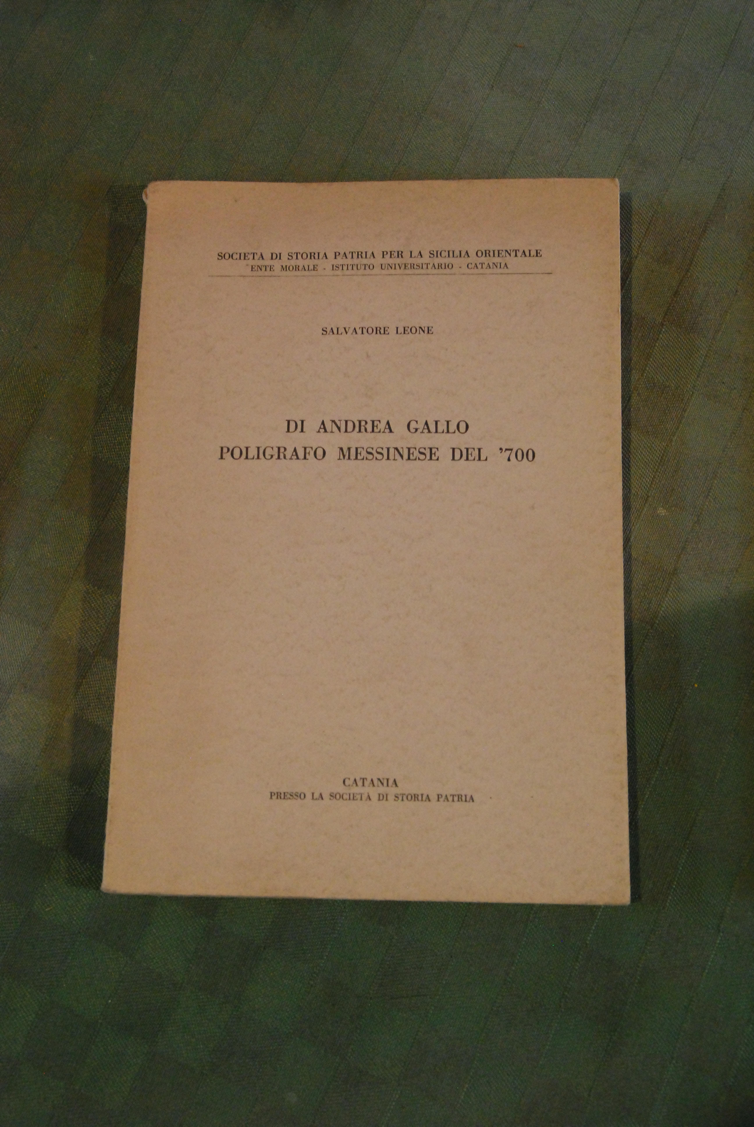 DI ANDREA gallo poligrafo messinese del '700