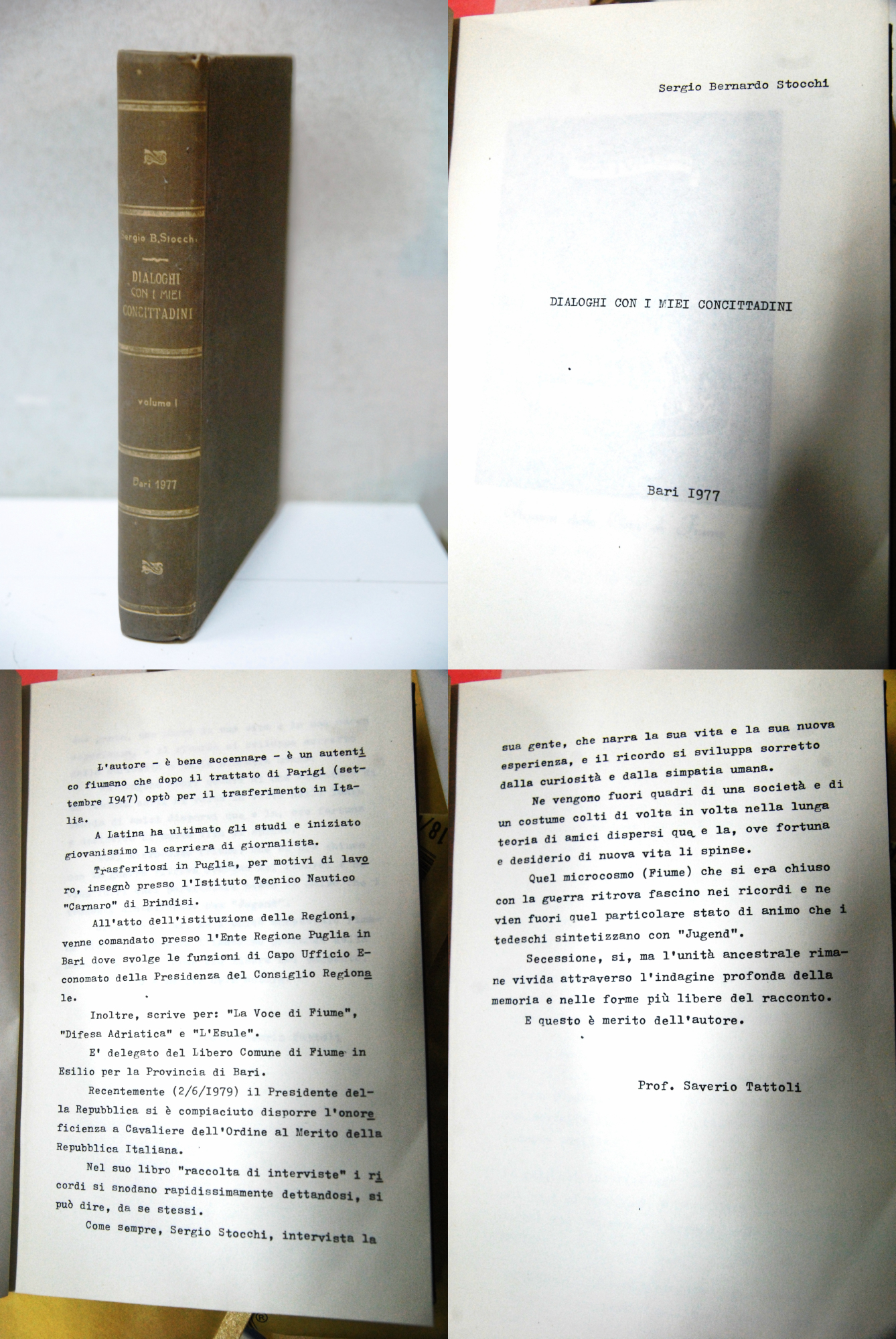 dialoghi con i miei concittadini copia unica, scritta a macchina …