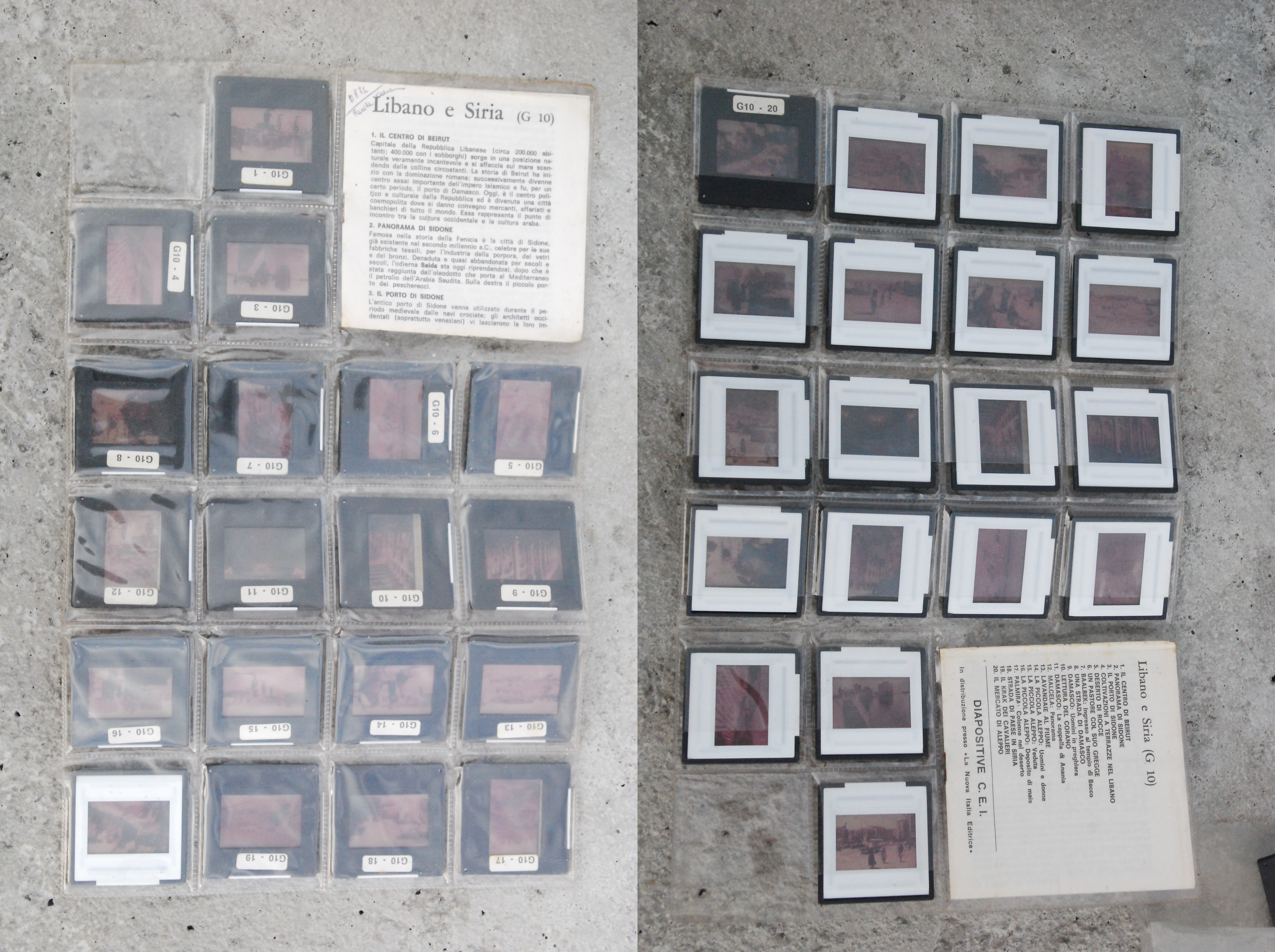 diapositive libano e siria (foto fronte e retro)