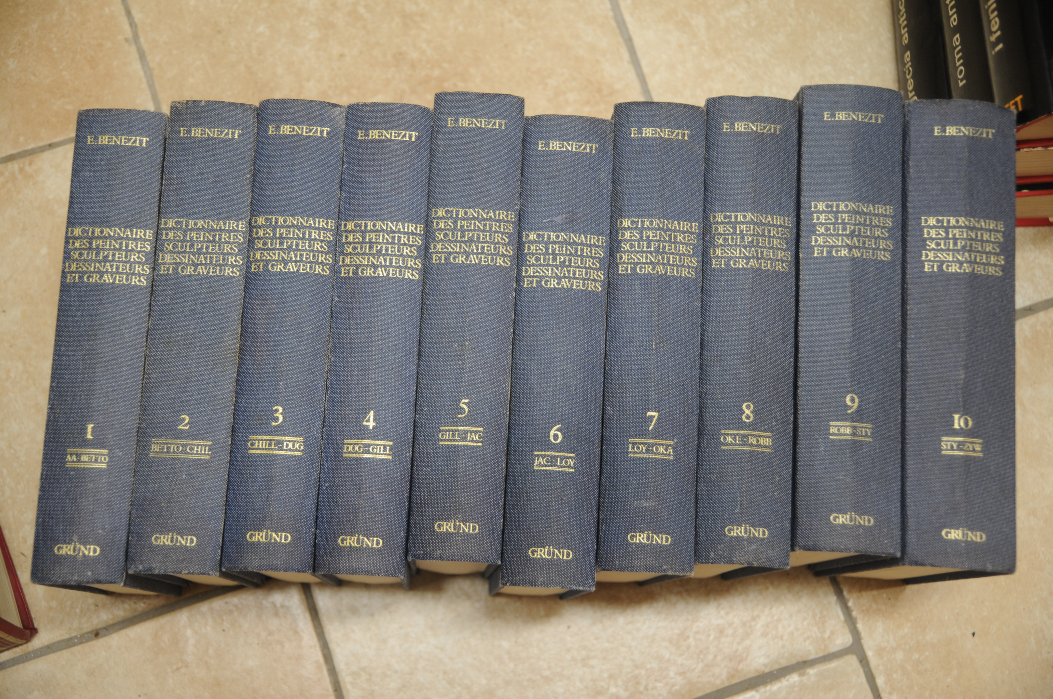 dictionnaire des peintres sculpteurs dessinateurs et graveurs 10 vol. opera …