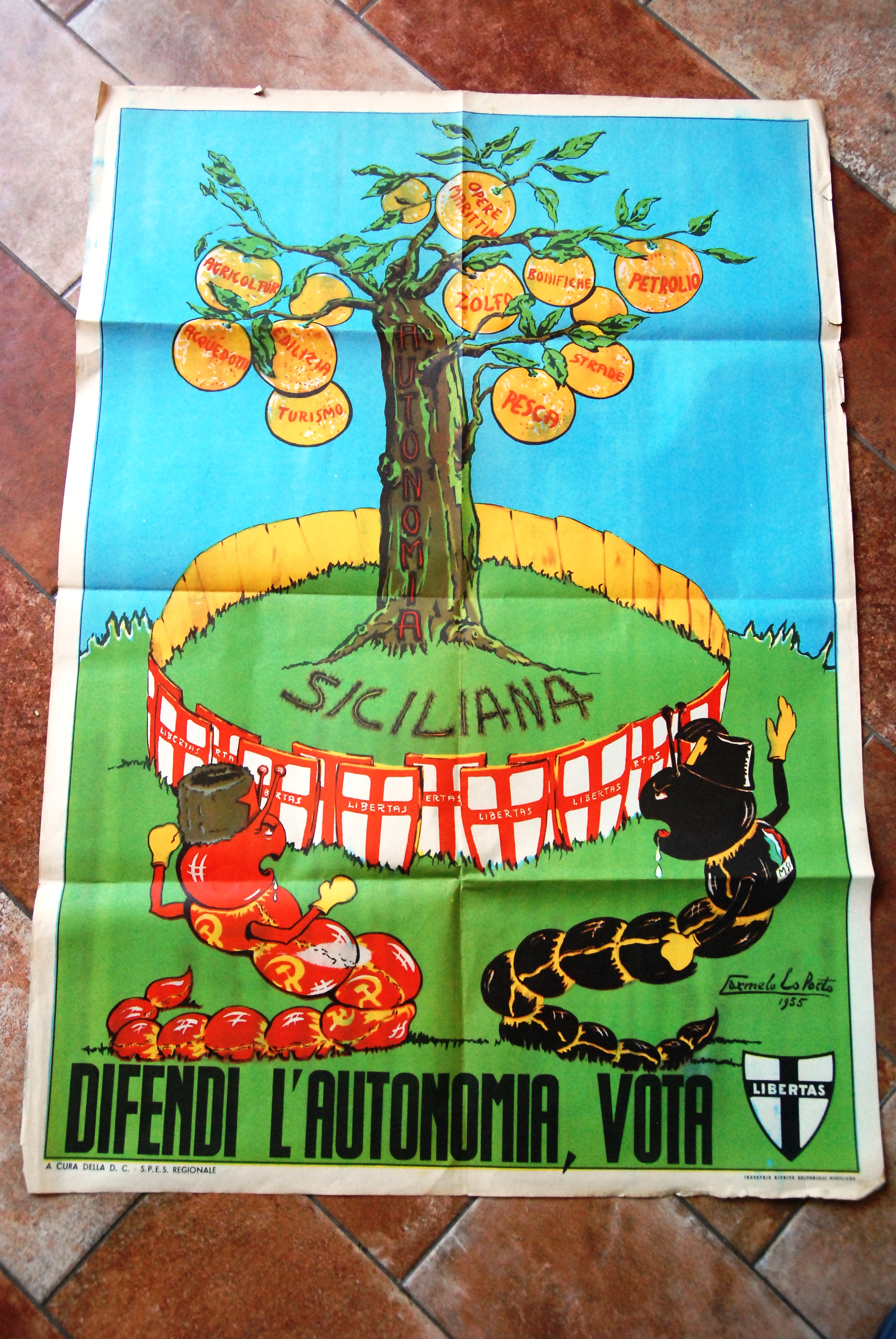 difendi l'autonomia siciliana vota DC democrazia cristiana libertas carmelo lo …