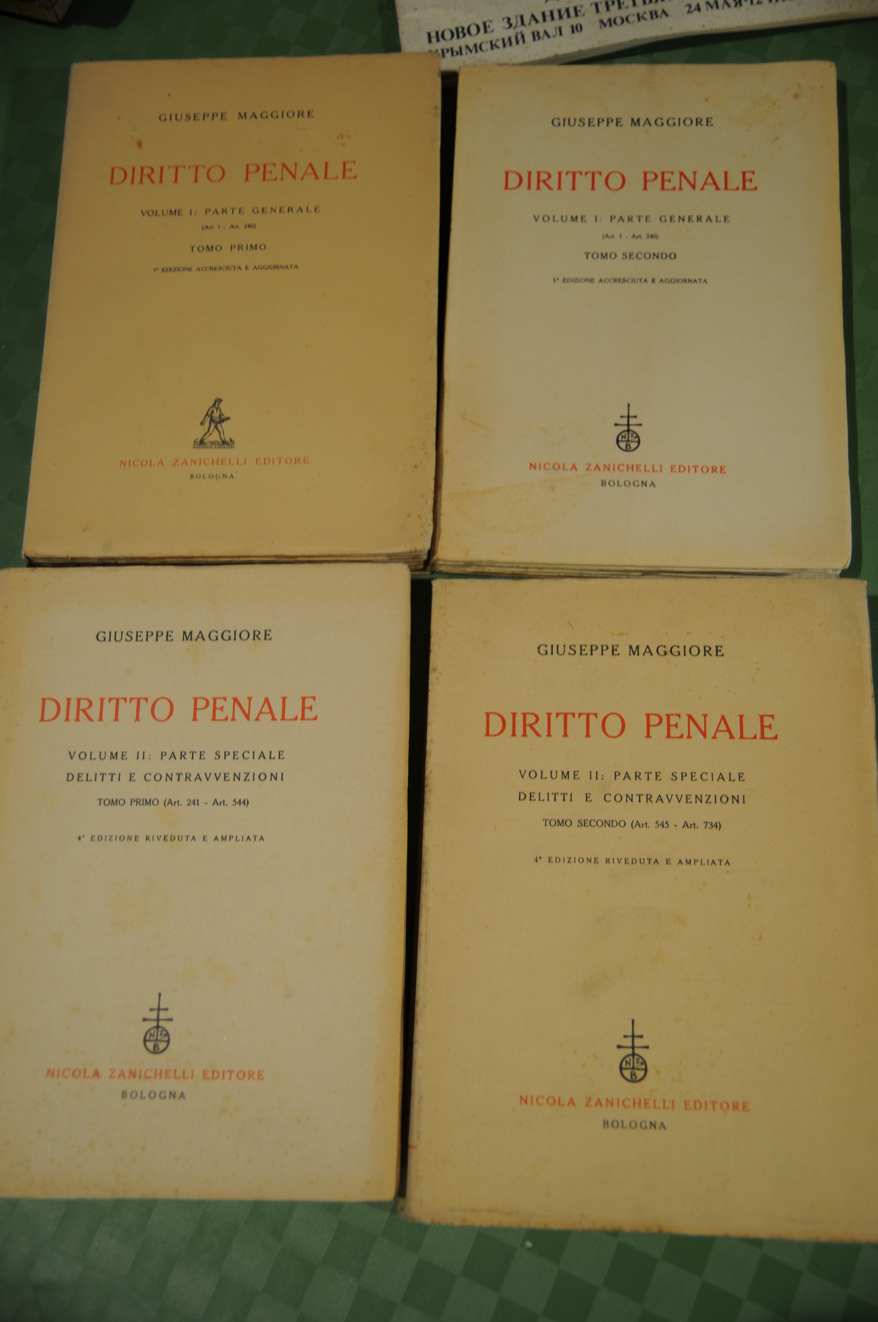 diritto penale vol. 1 tomo 1 e 2, vol. 2 …