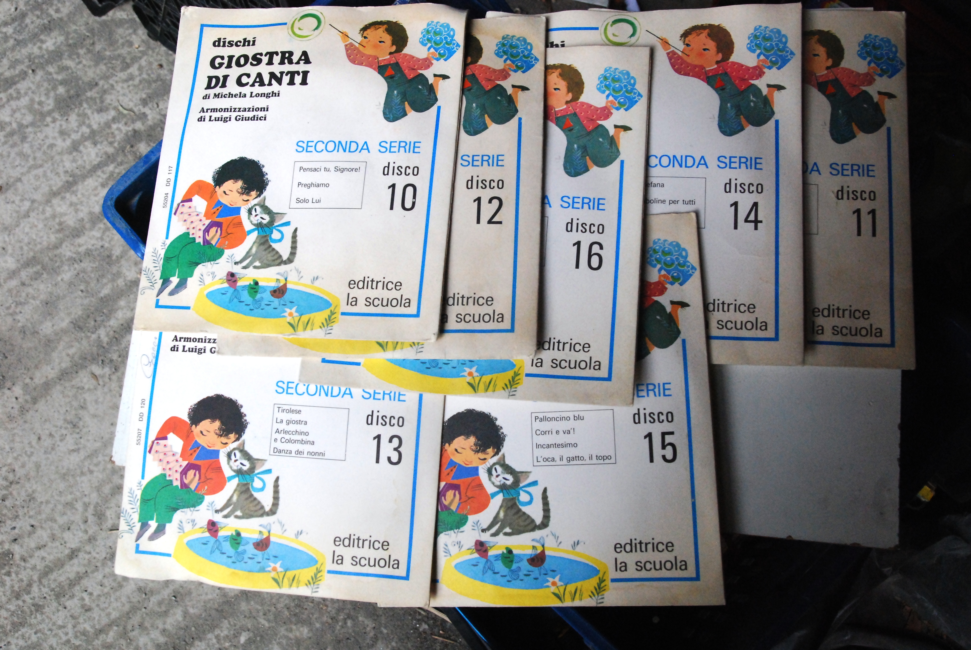 dischi giostra di canti seconda serie 10,11,12,13,14,15,16