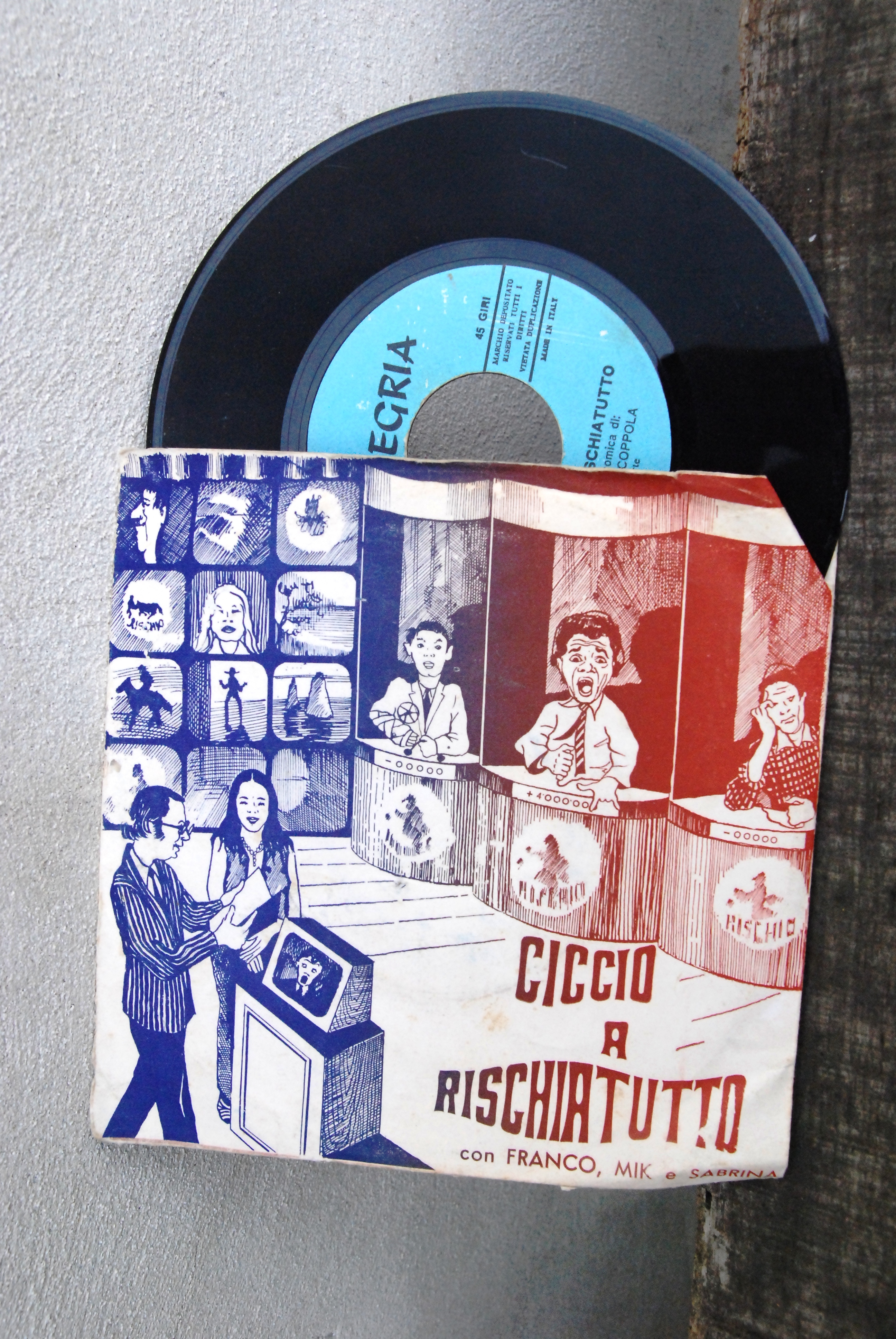 disco 45 giri vinile ciccio al a rischiatutto rischiatutto