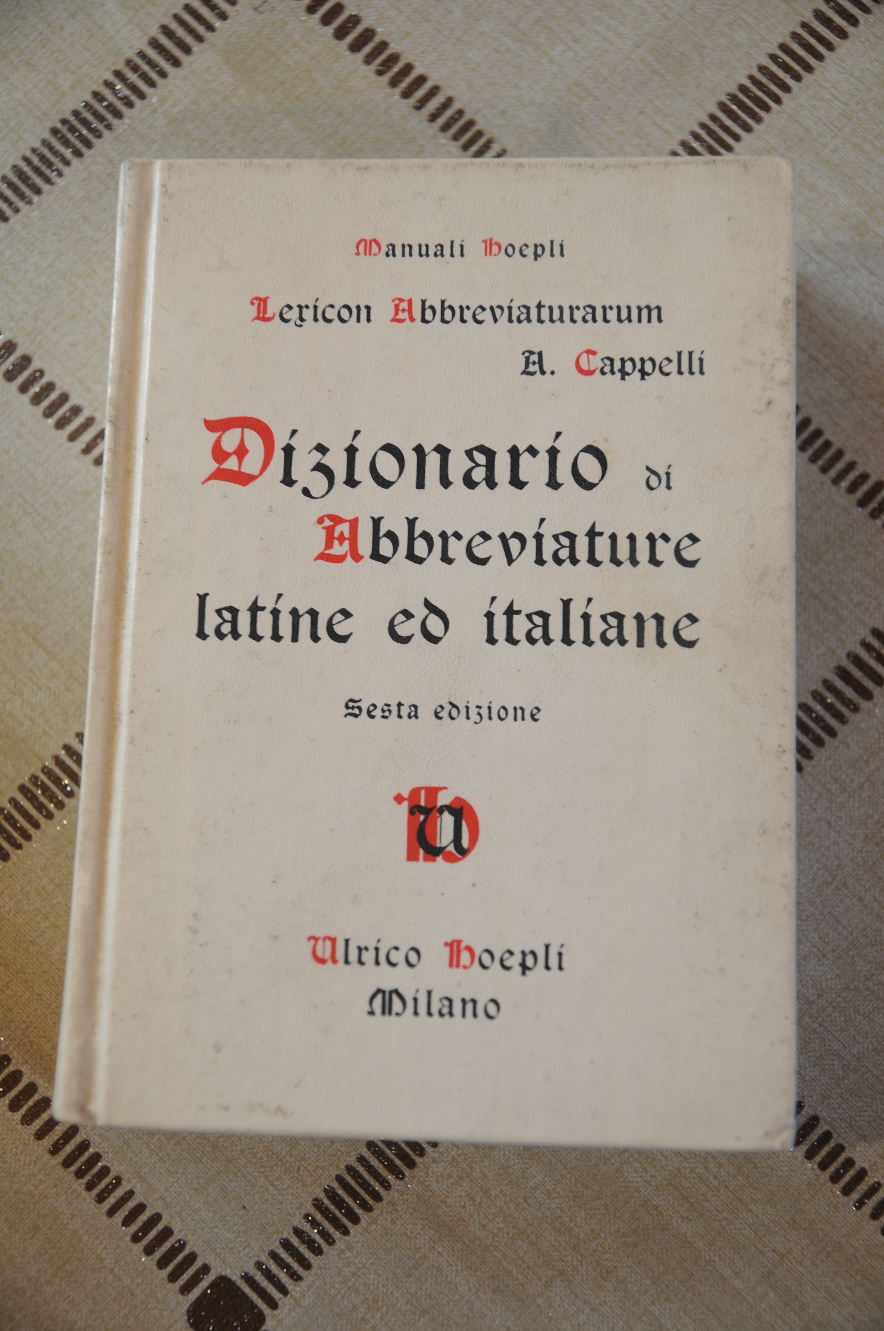 DIZIONARIO DI ABBREVIATURE LATINE ED ITALIANE nuovo (firma di prossesso)