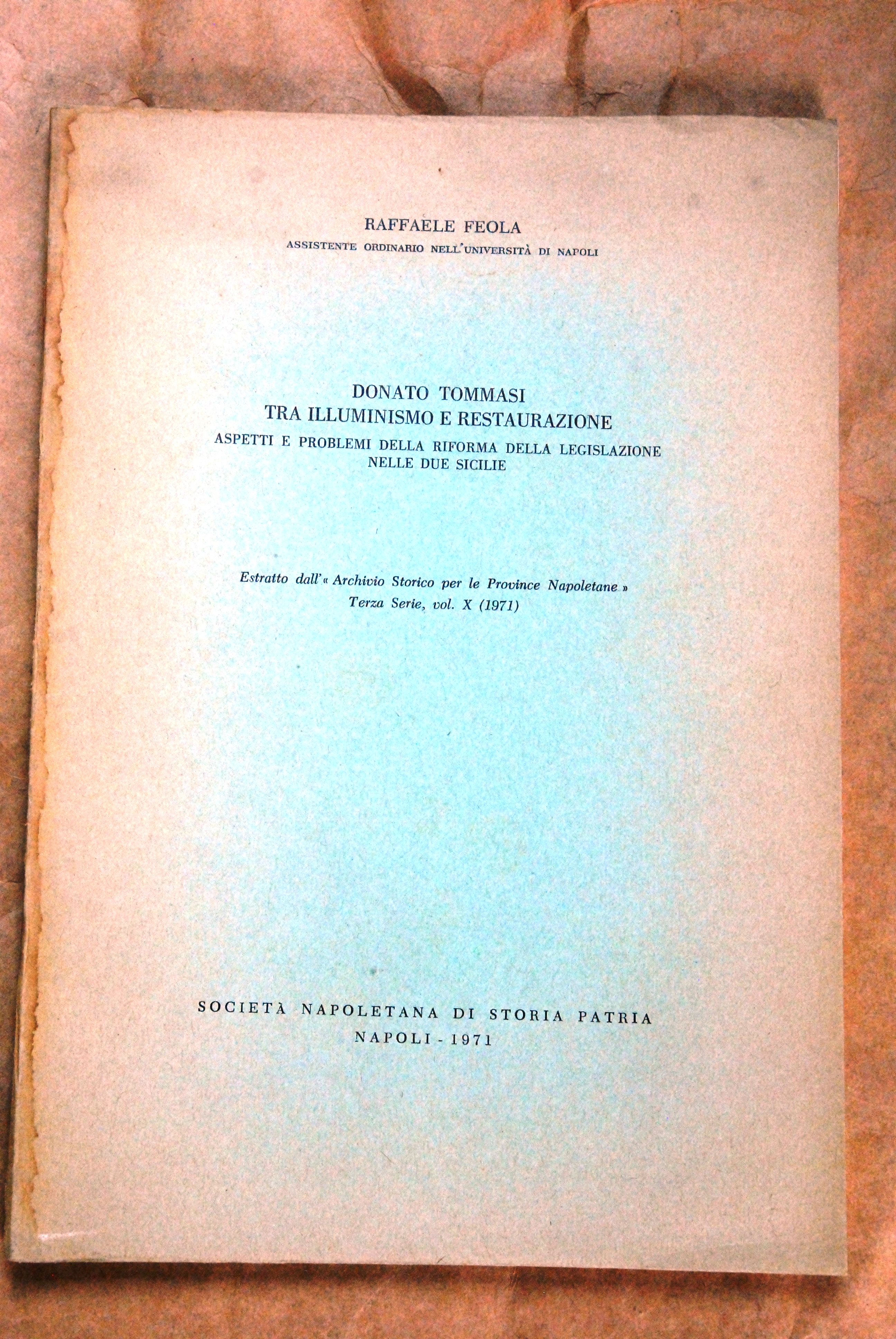 donato tommasi tra illuminismo e restaurazione