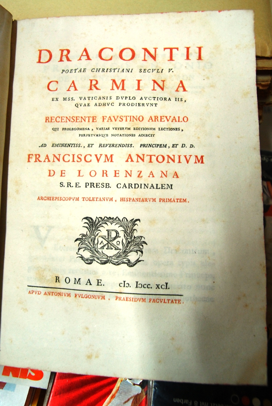 Dracontii Poetae Christiani Seculi Carmina ex miss. viticanis duplo auctiora …