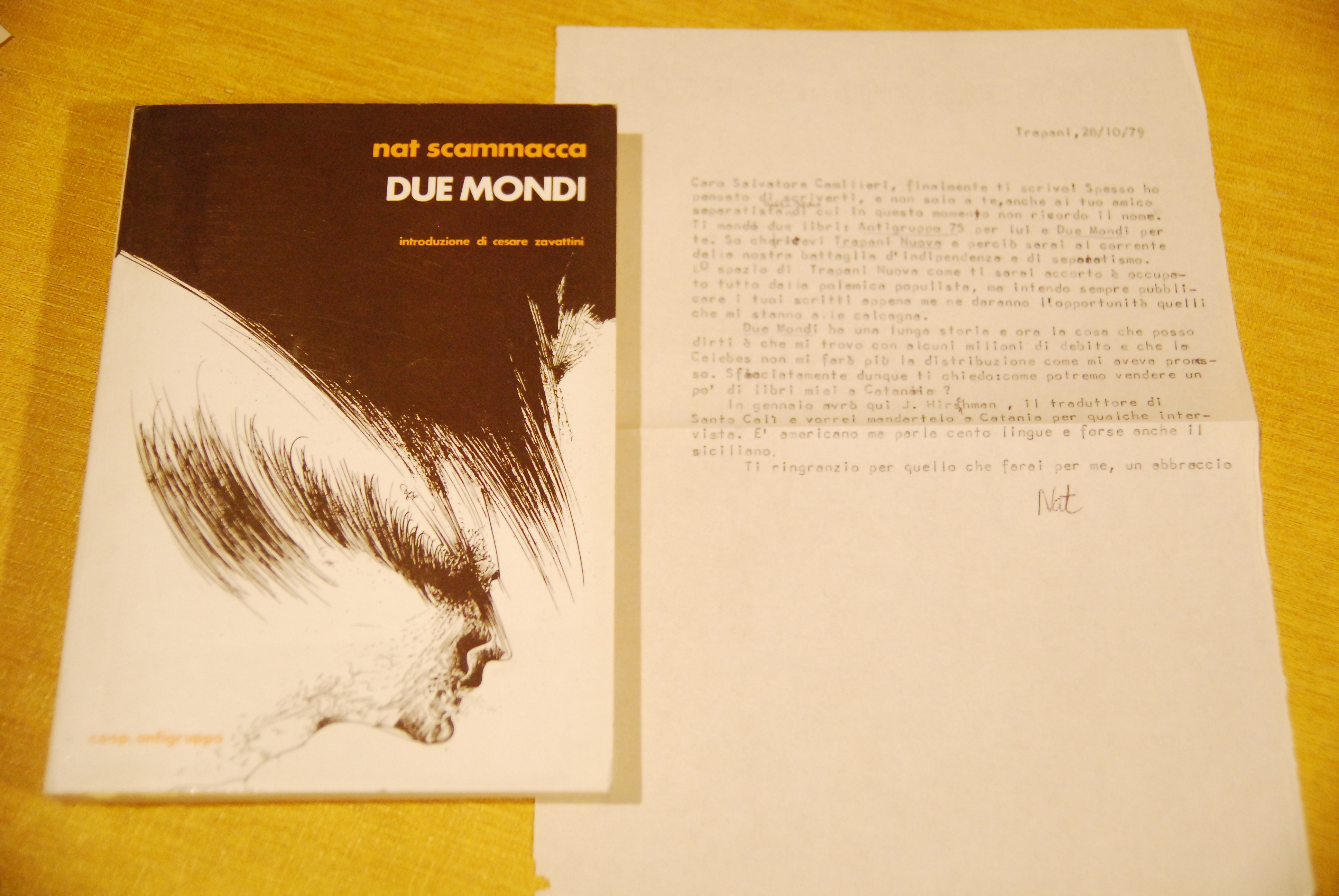 due mondi NUOVO con lettera al prof. camilleri firmata da …