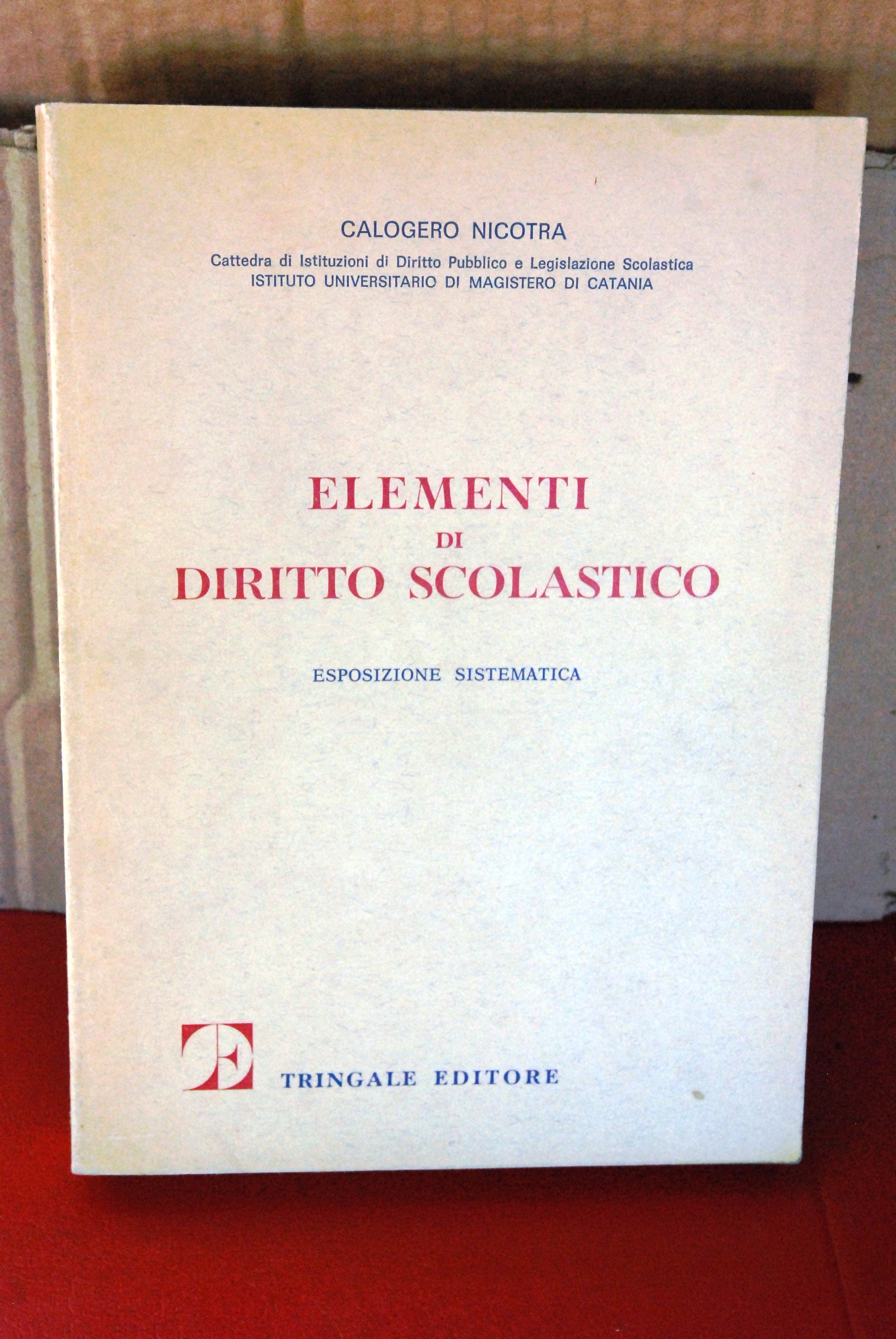 elementi di diritto scolastico con dedica e firma autografata