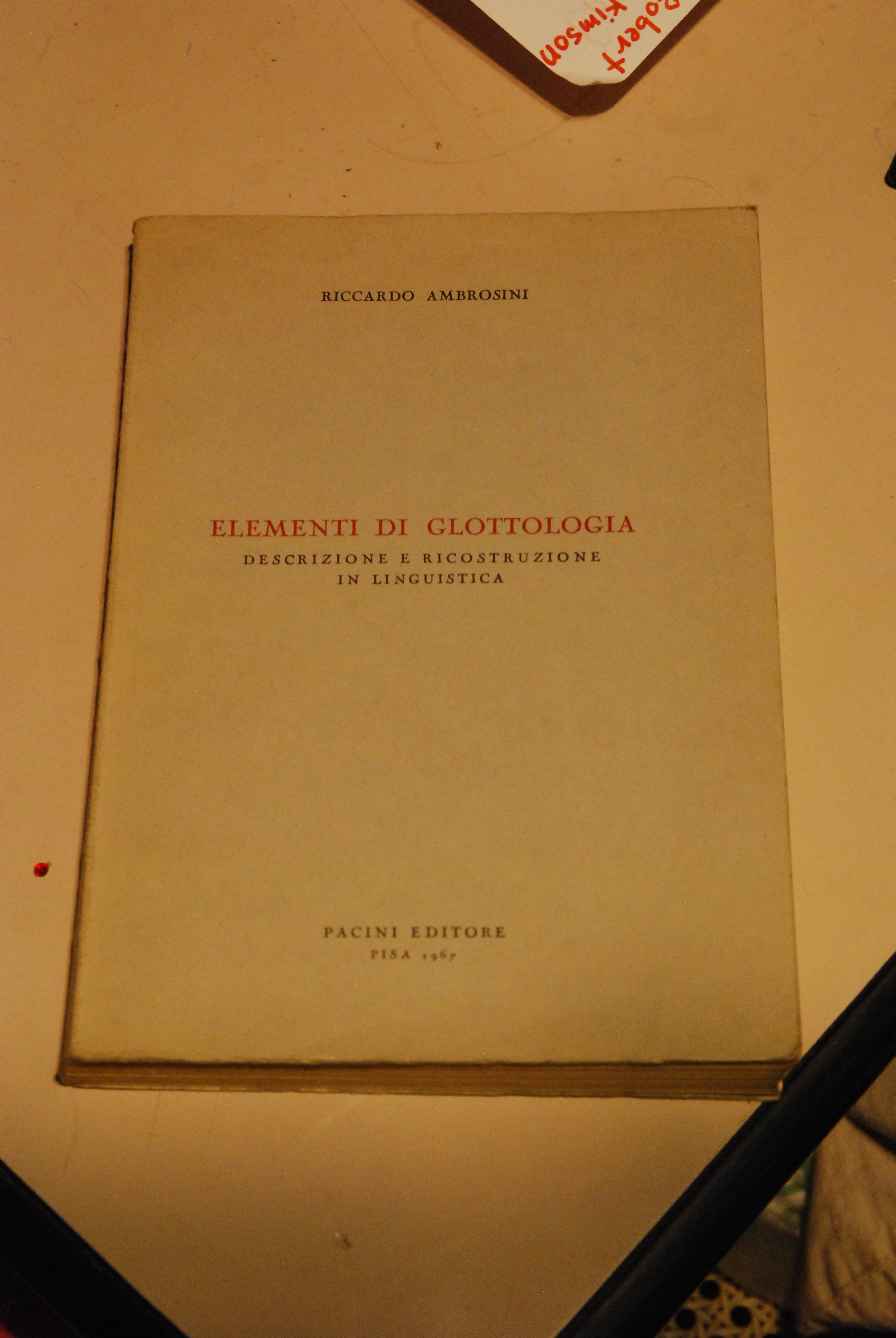 elementi di glottologia (qualche sottolineatura a matita)