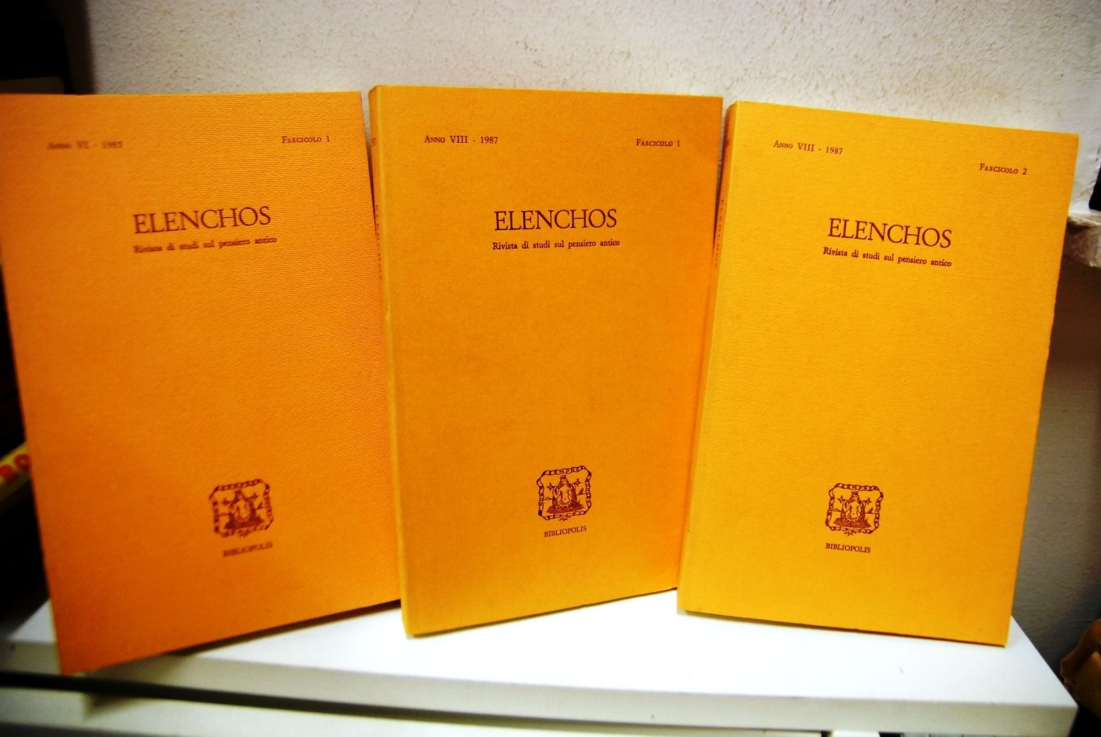 elenchos rivista di studi sul pensiero antico - bibliopolis - …