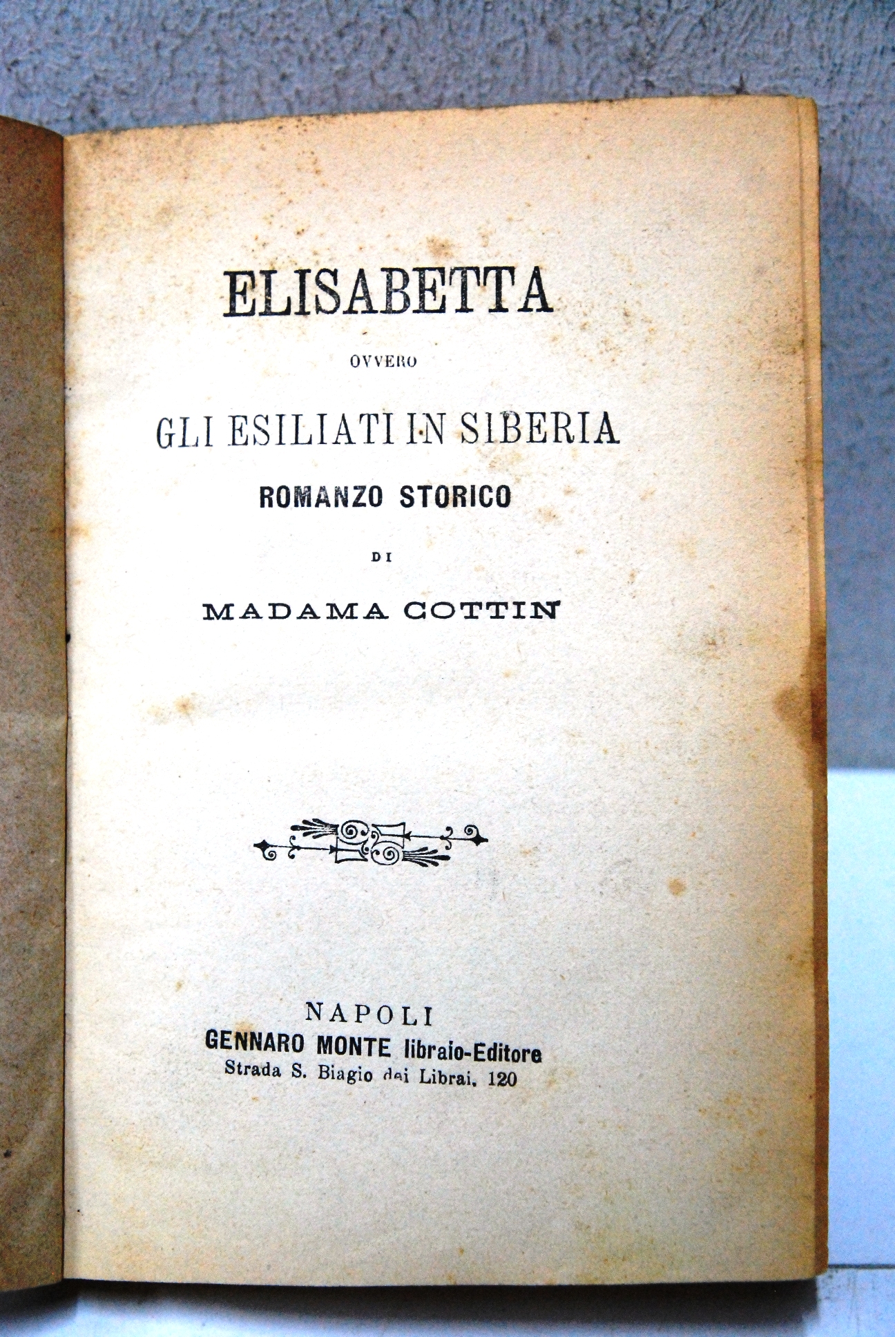 elisabetta ovvero gli esiliati in siberia romanzo storico