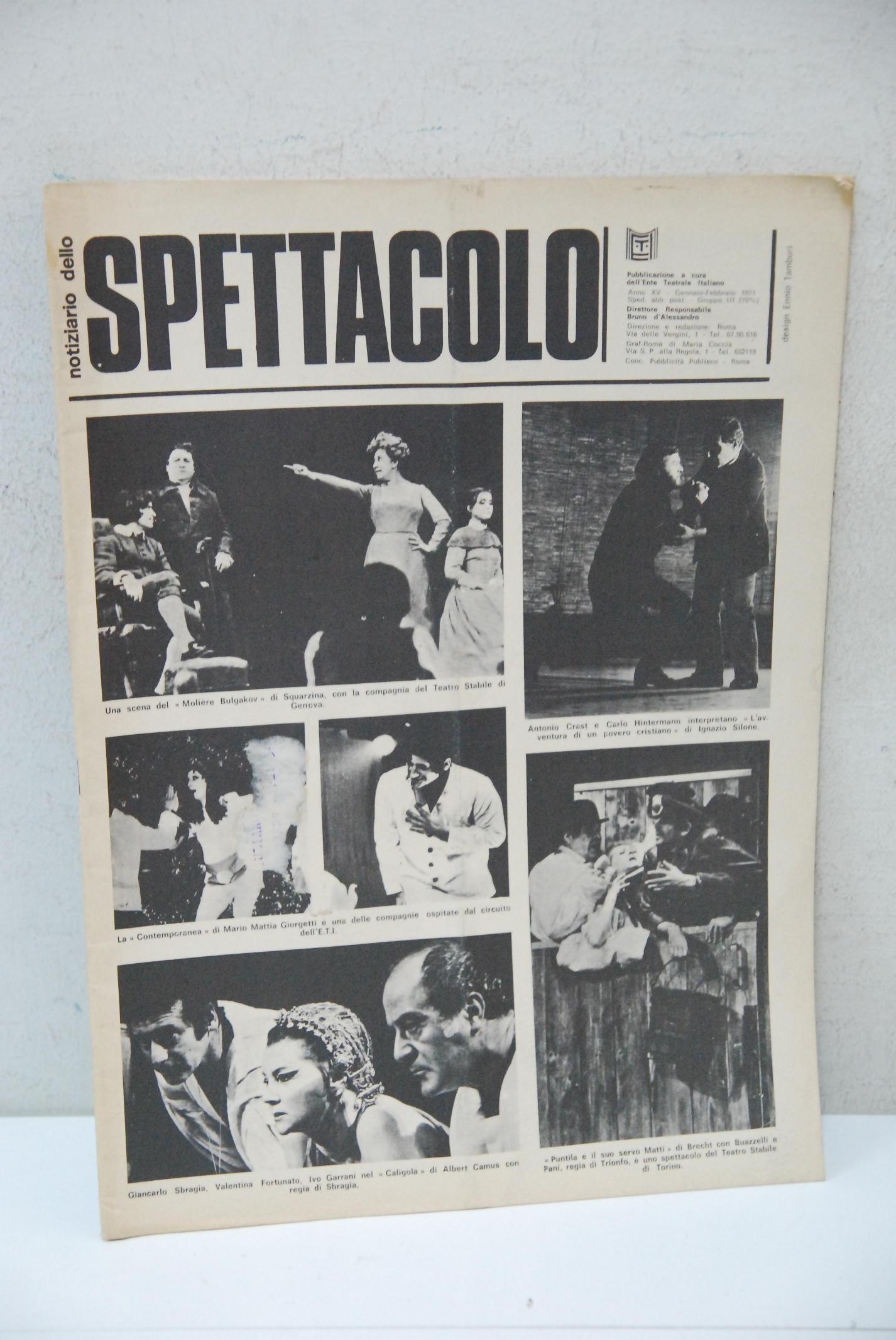 ente teatrale italiano gennaio febbraio 1971