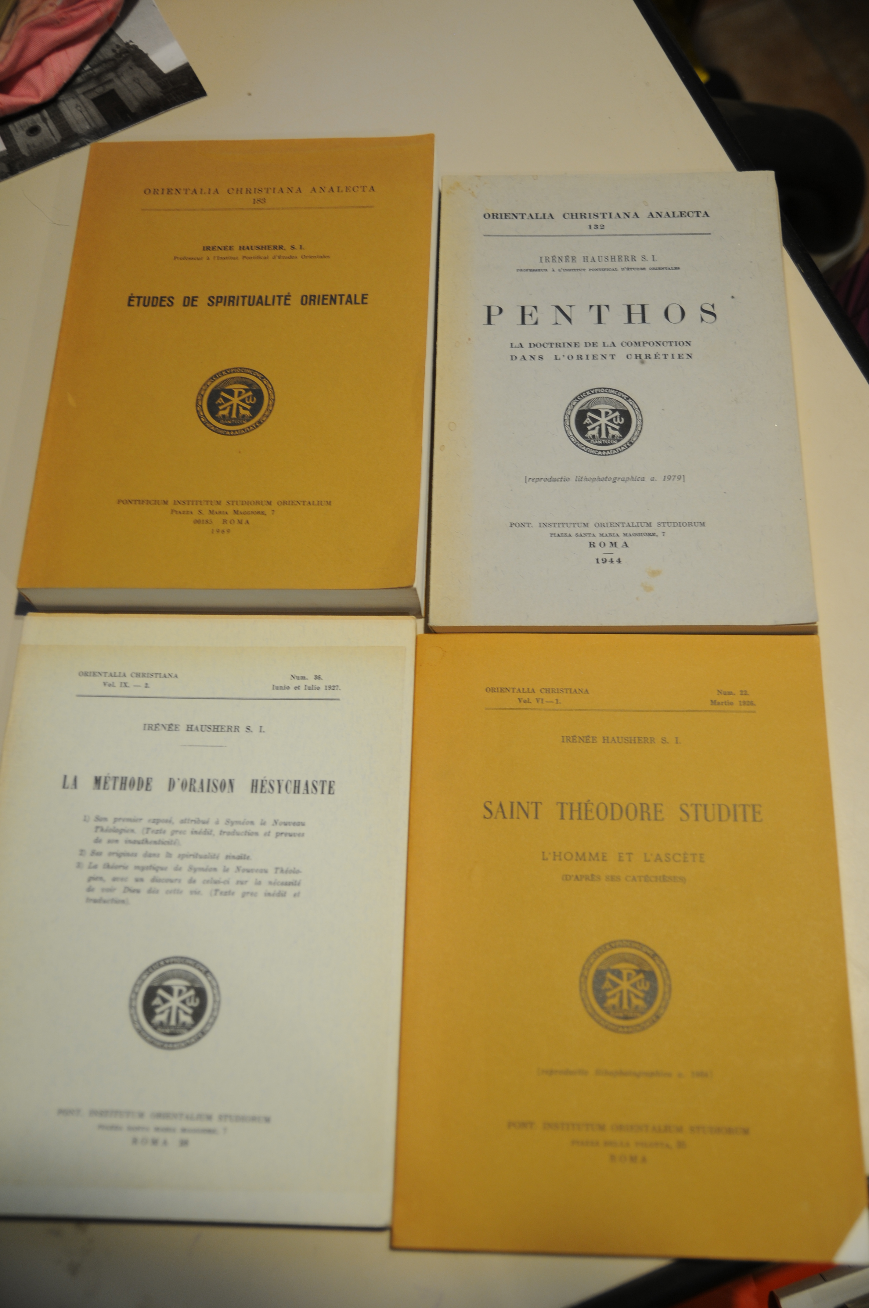 etudes de spiritualitè orientale 1969 penthos 1944 la methode d'oraison …