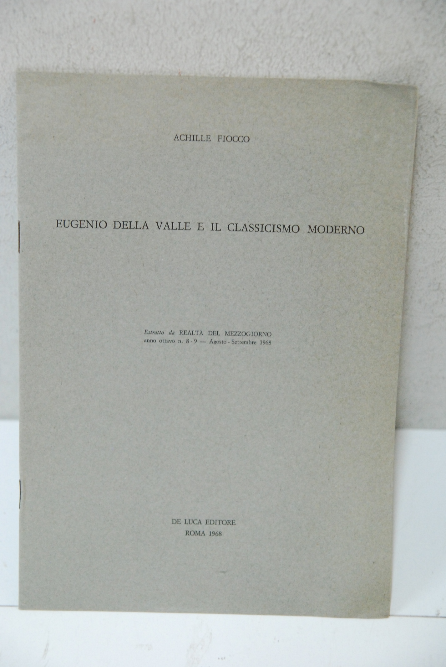 eugenio della valle e il classicismo moderno poesia