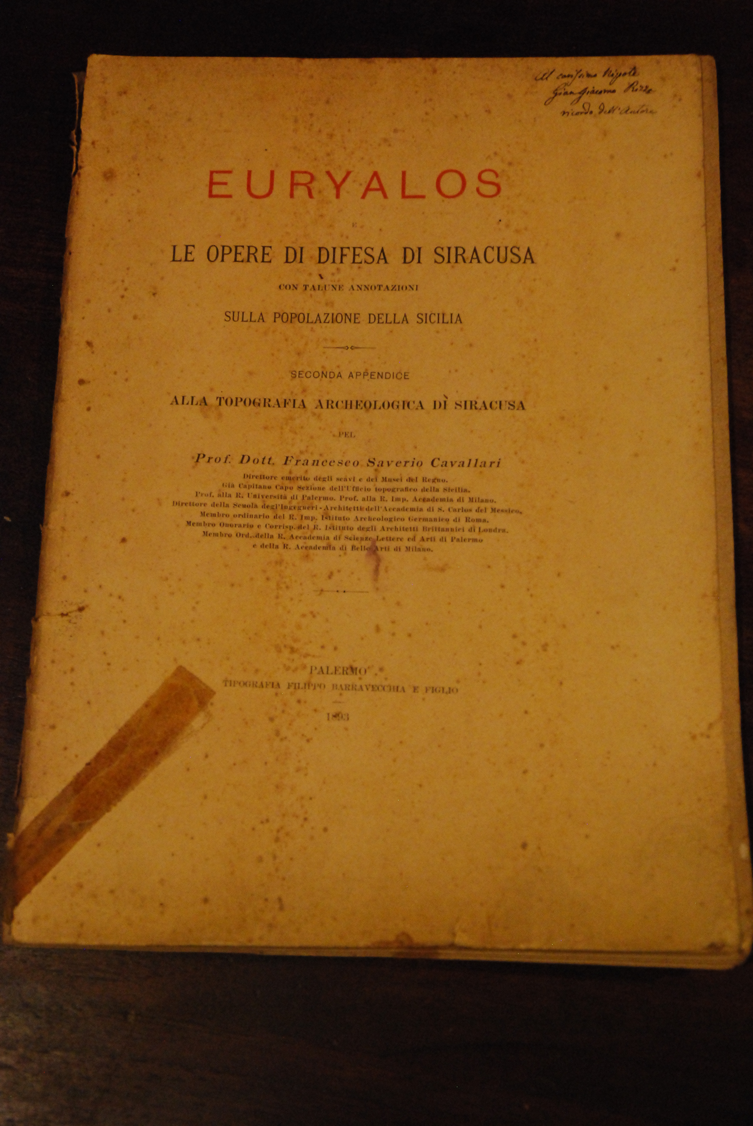 euryalos le opere di difesa di siracusa palermo