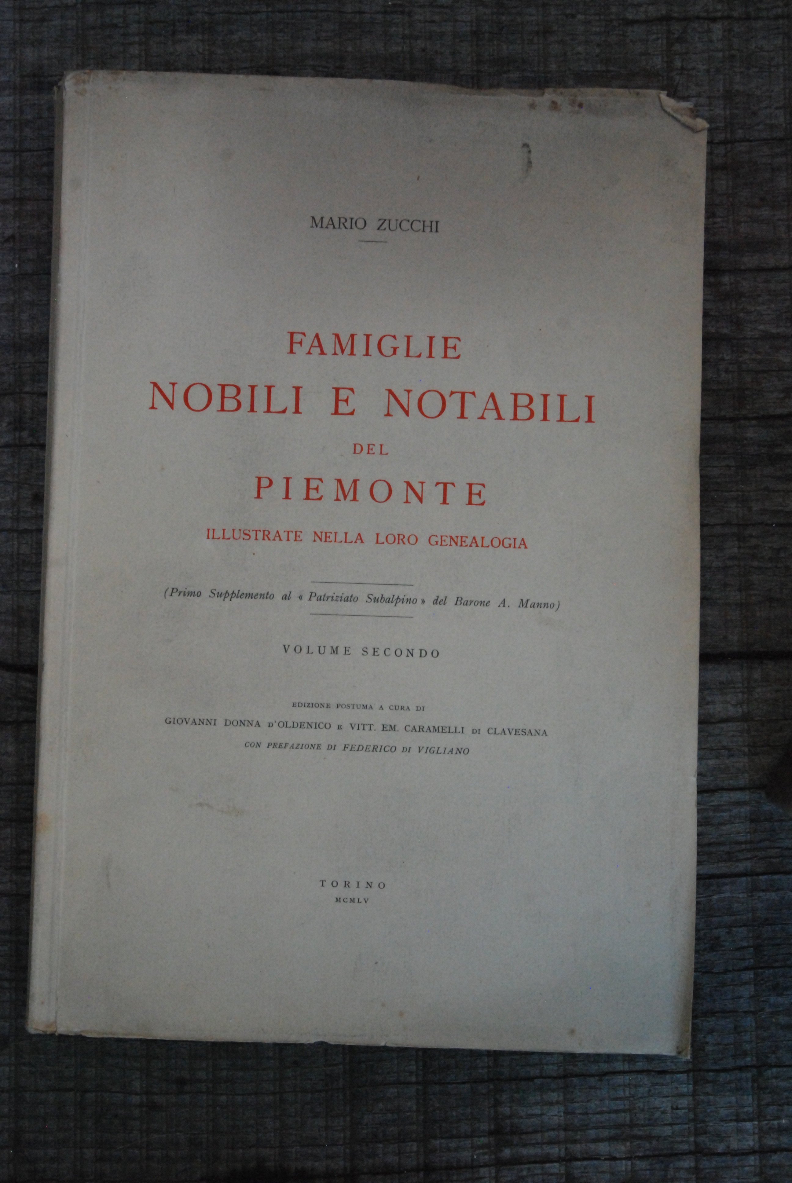 famiglie nobili e notabili del piemonte vol. secondo nuovissimo