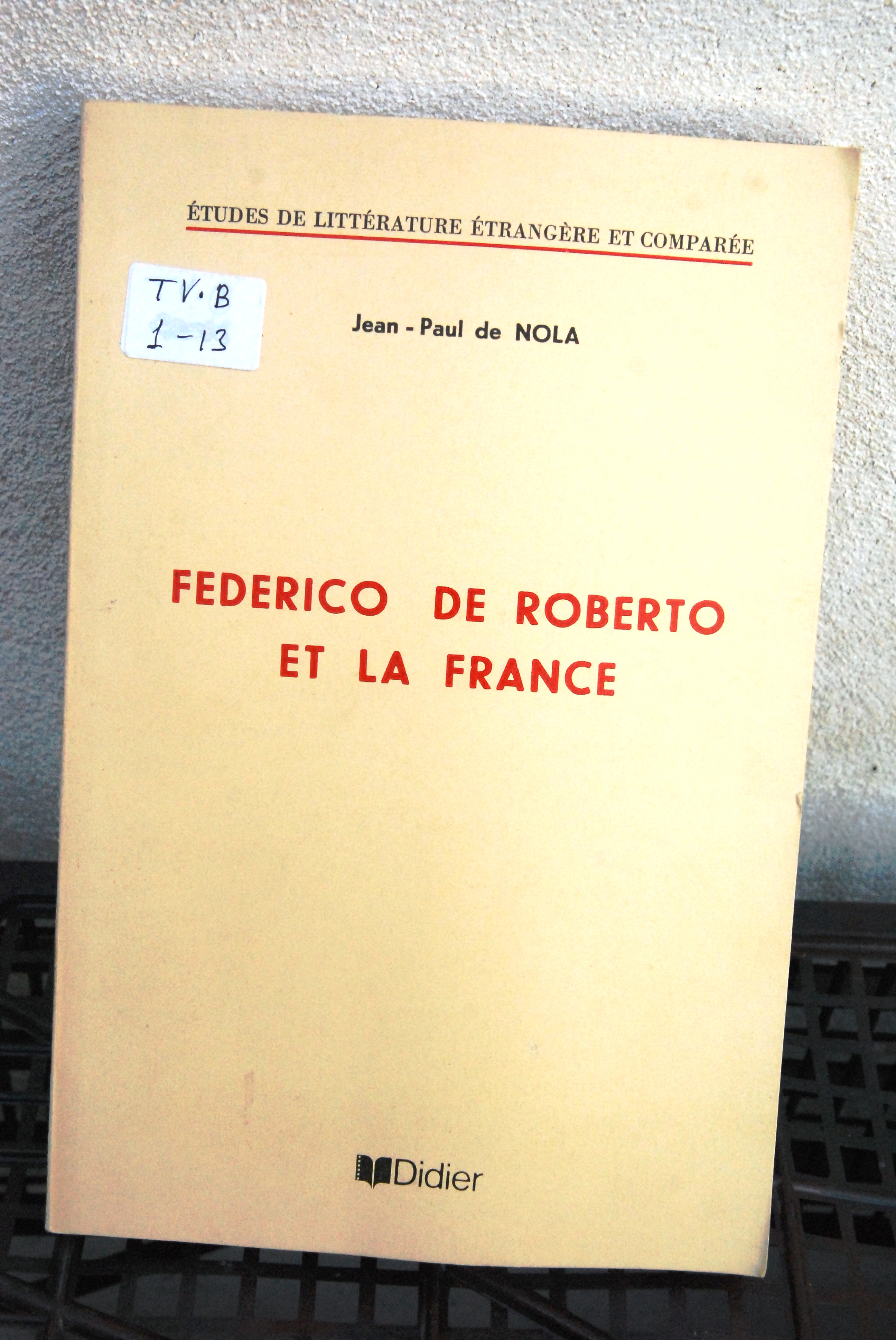 federico de roberto et la france NUOVO