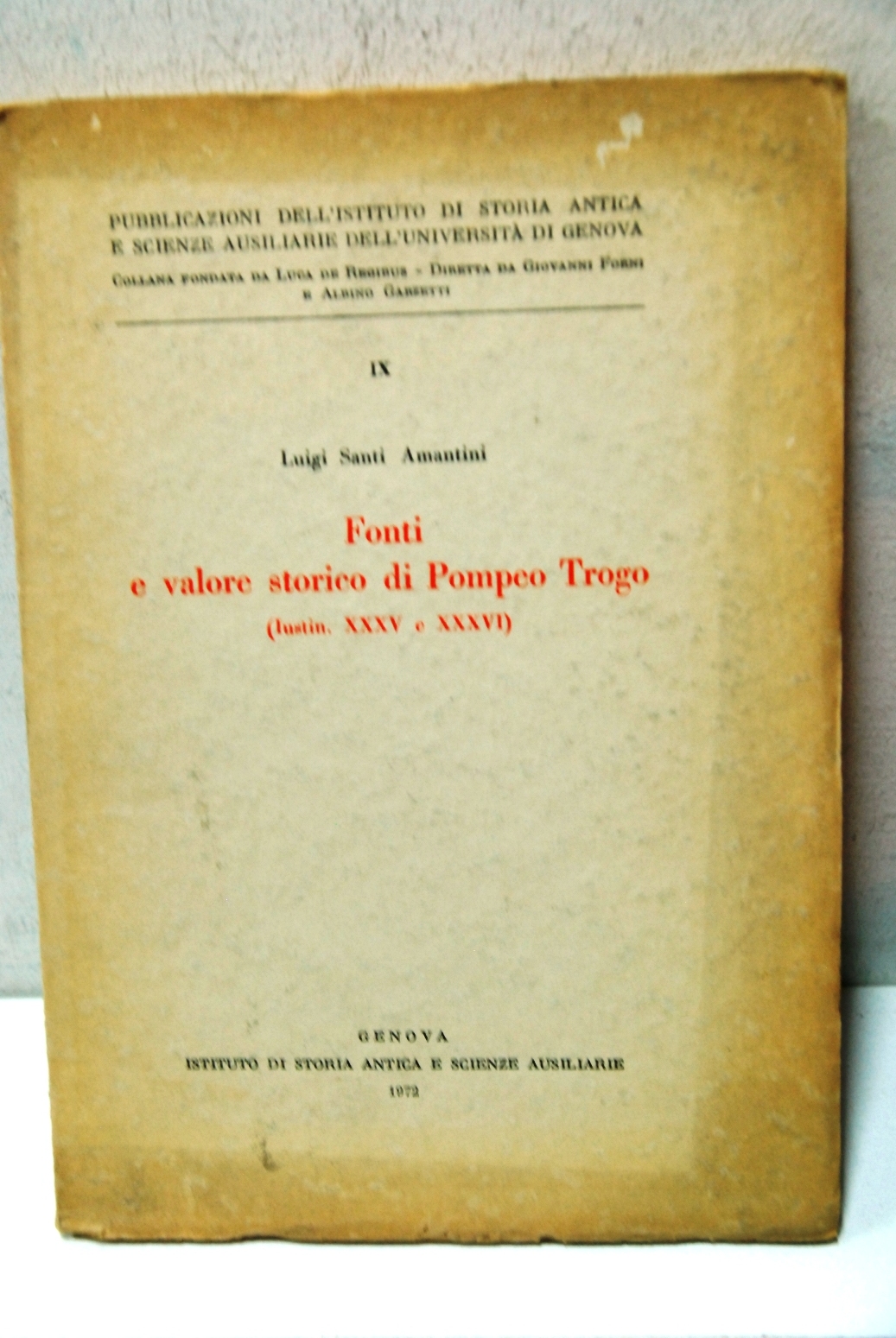 Fonti e valore storico di pompeo trogo