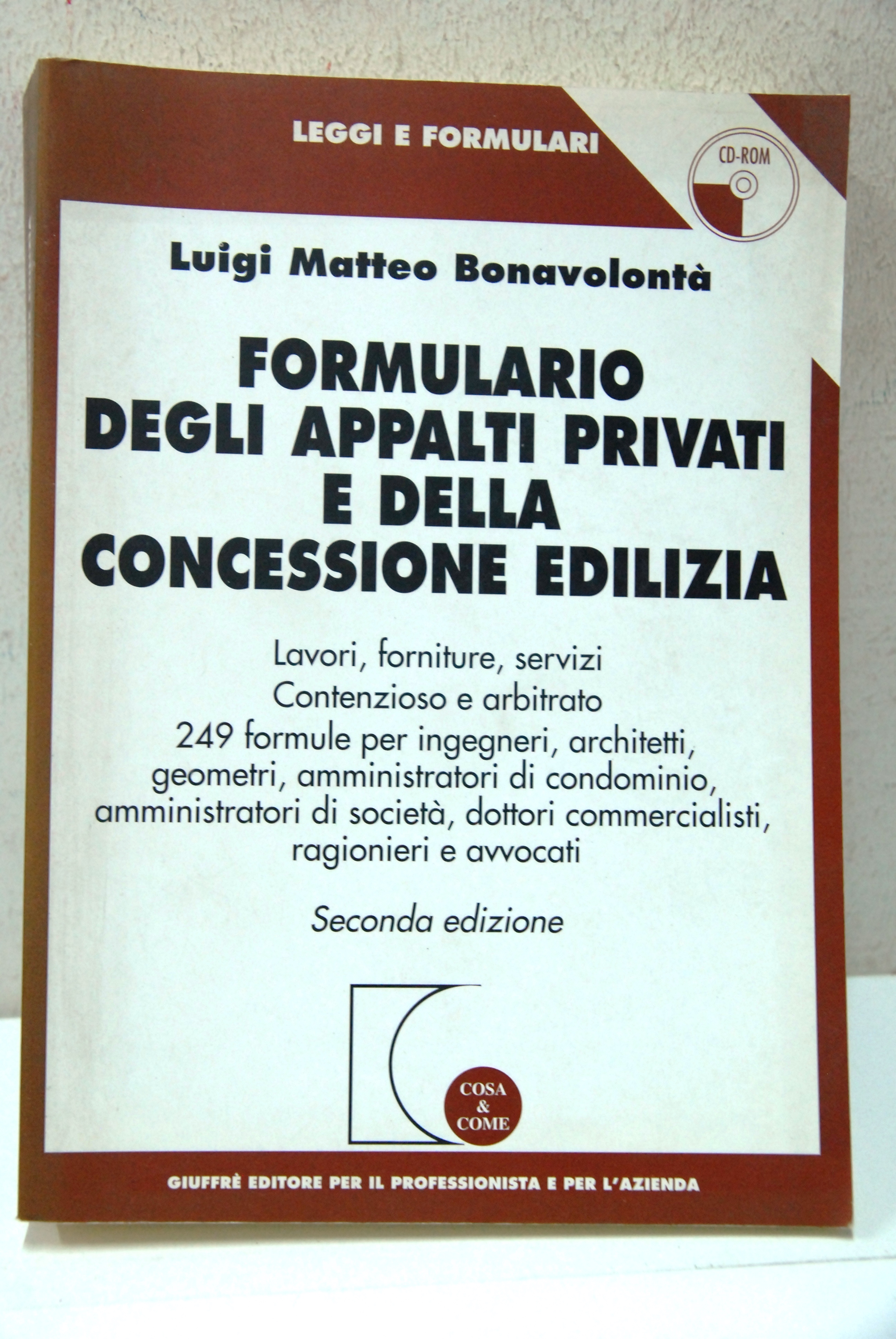 Formulario degli appalti provati e della concessione edilizia