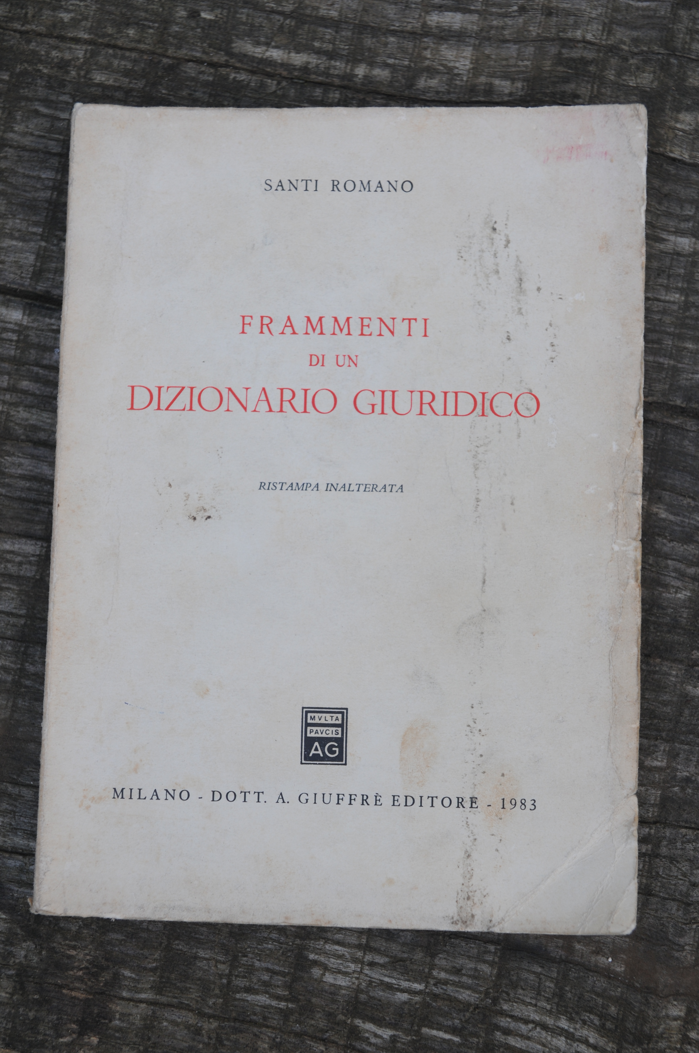 frammenti di un dizionario giuridico (sottolineature)