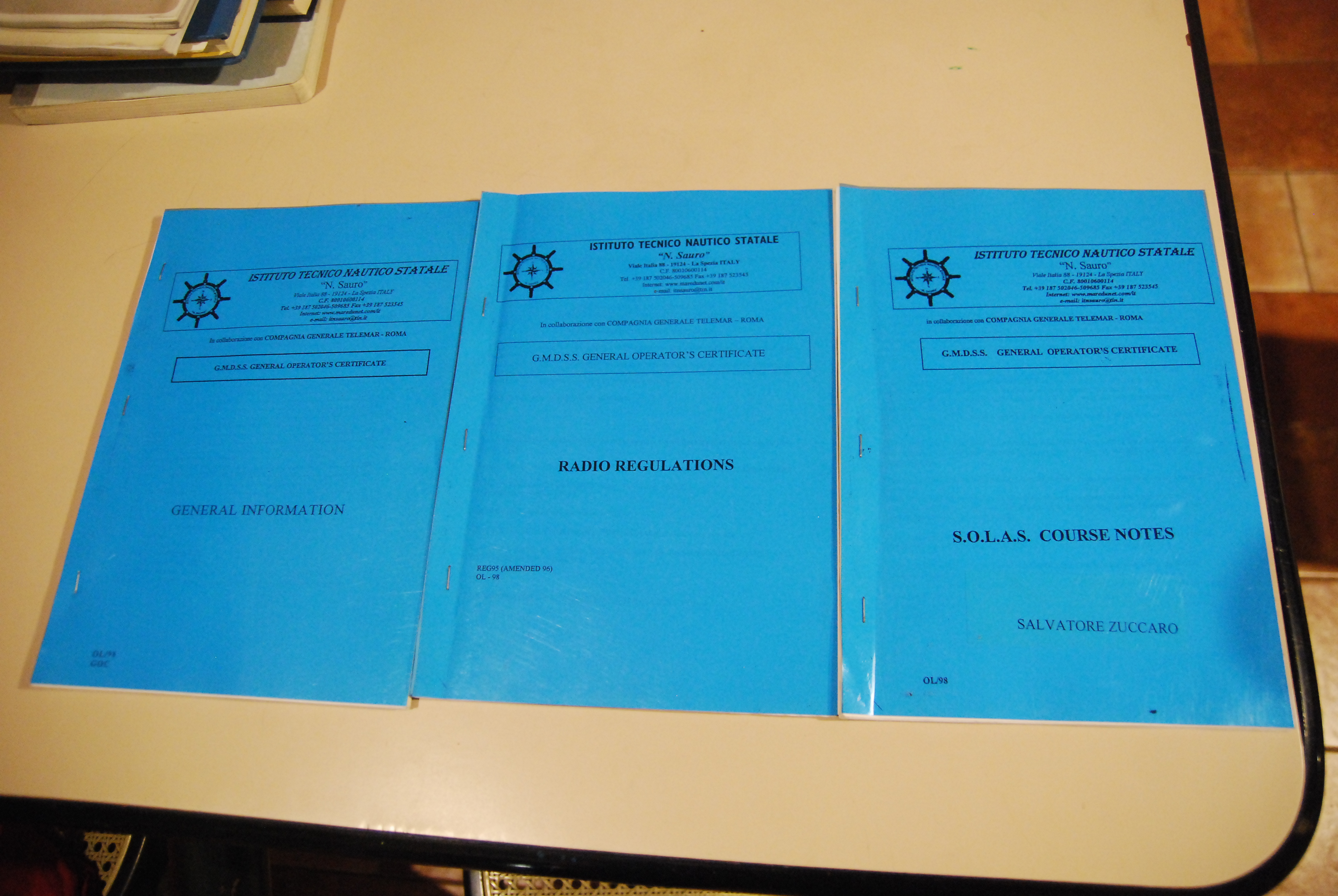 general information radio regulations solas s.o.l.a.s. course notes (salvatore zuccaro)