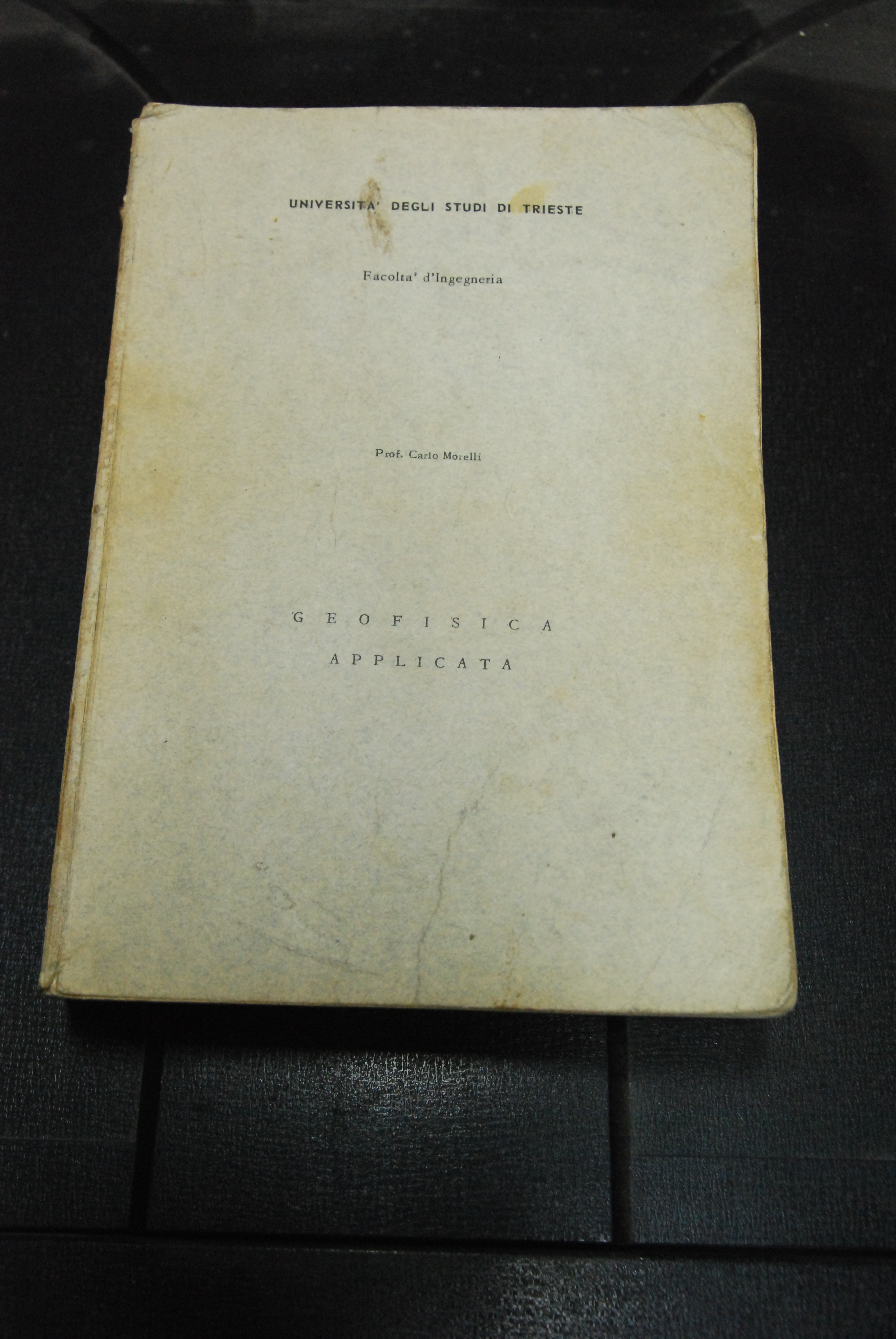 geofisica applicata facoltà ingegneria univ. di trieste