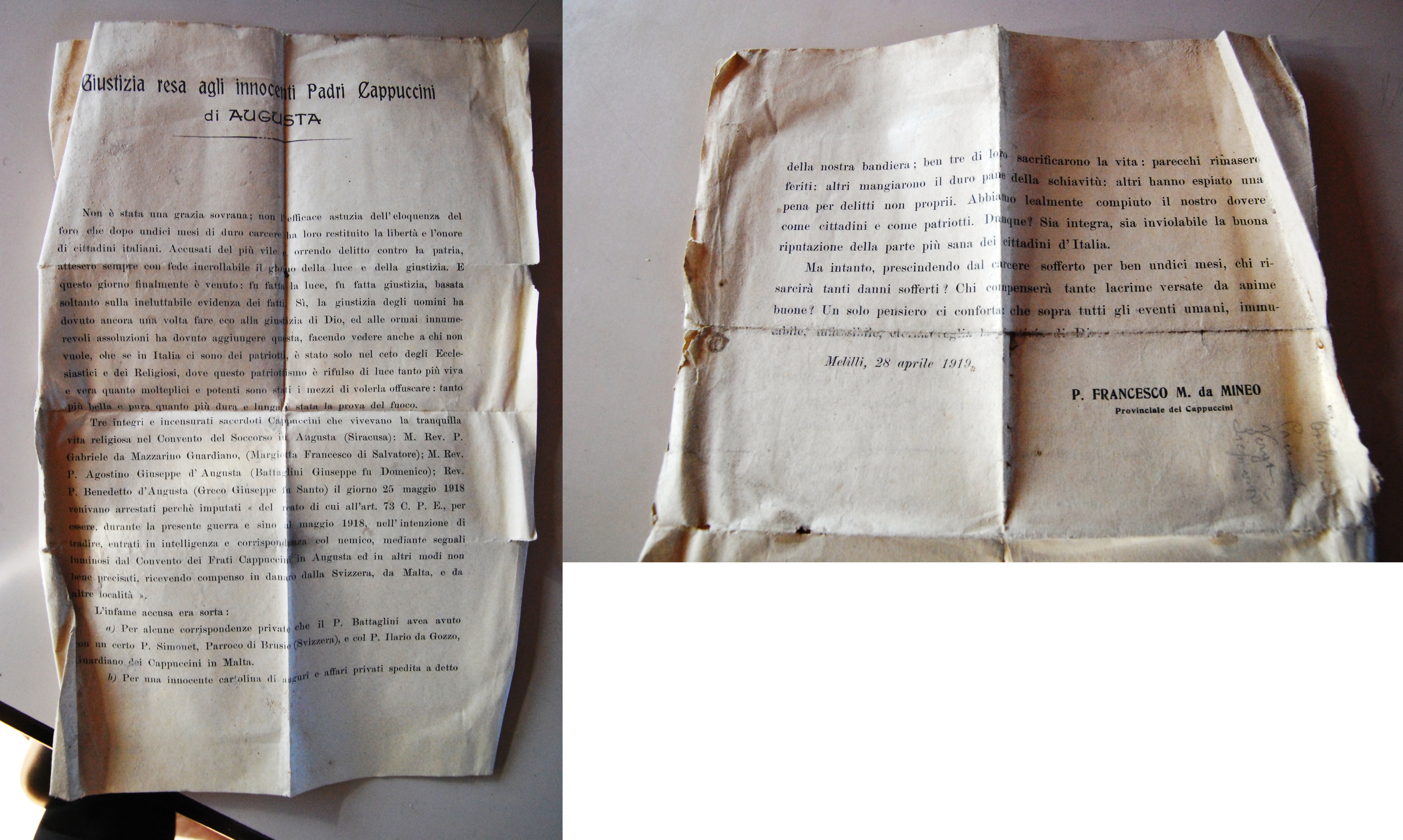 giustizia resa agli innocenti padri cappuccini di augusta