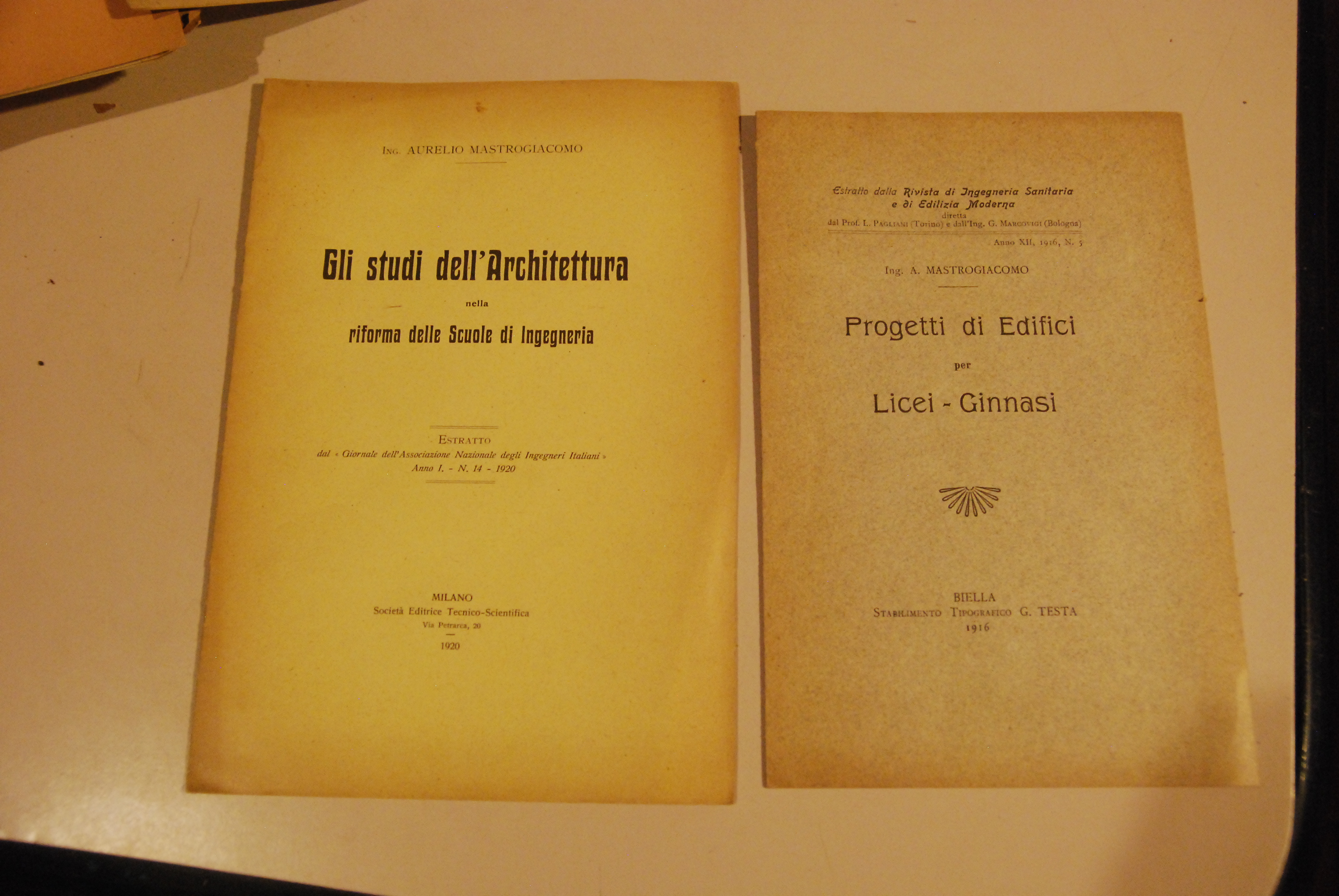 gli studi dell'architettura 1920 e progetti di edifici per licei …
