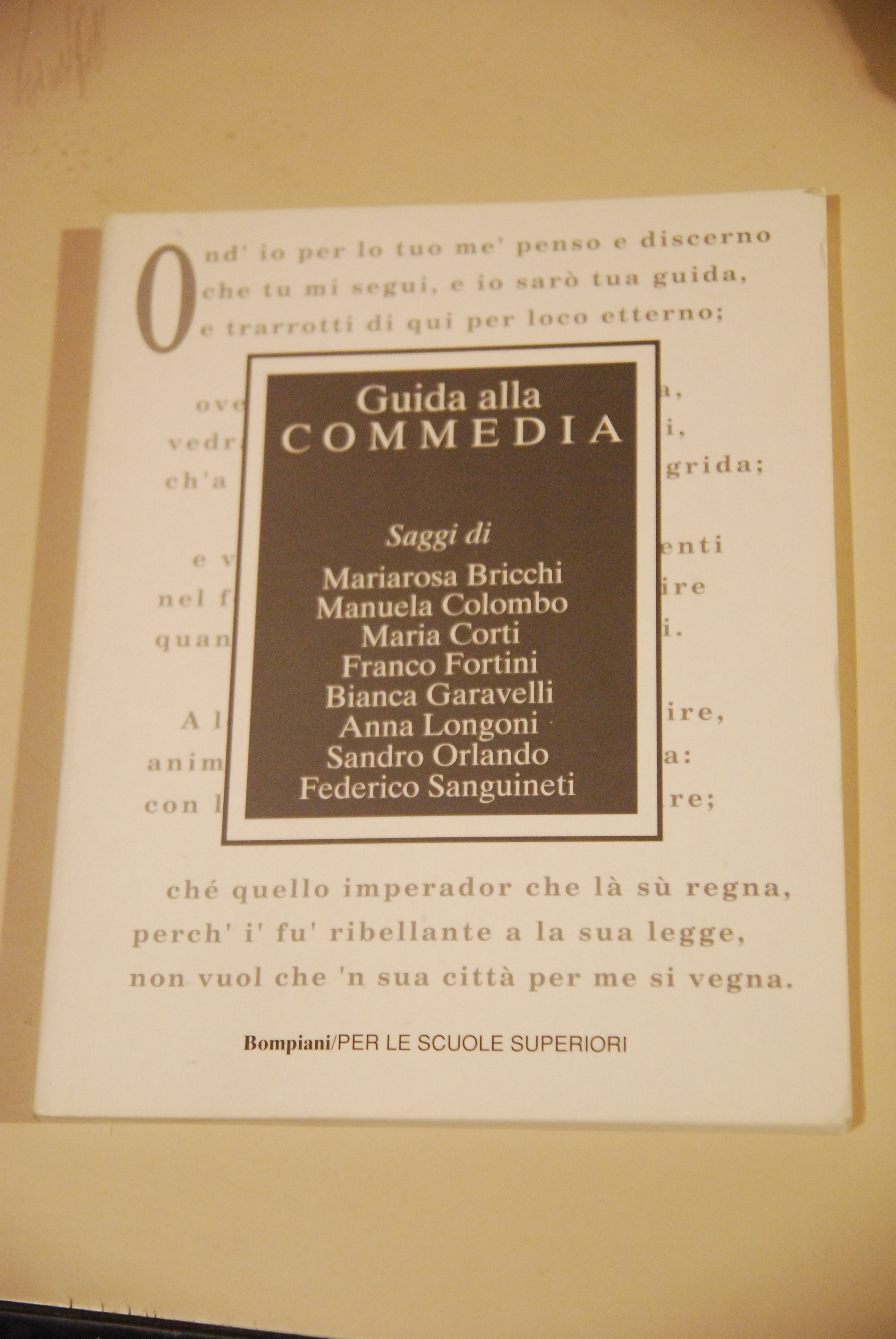 guida alla commedia per le scuole superiori NUOVISSIMO