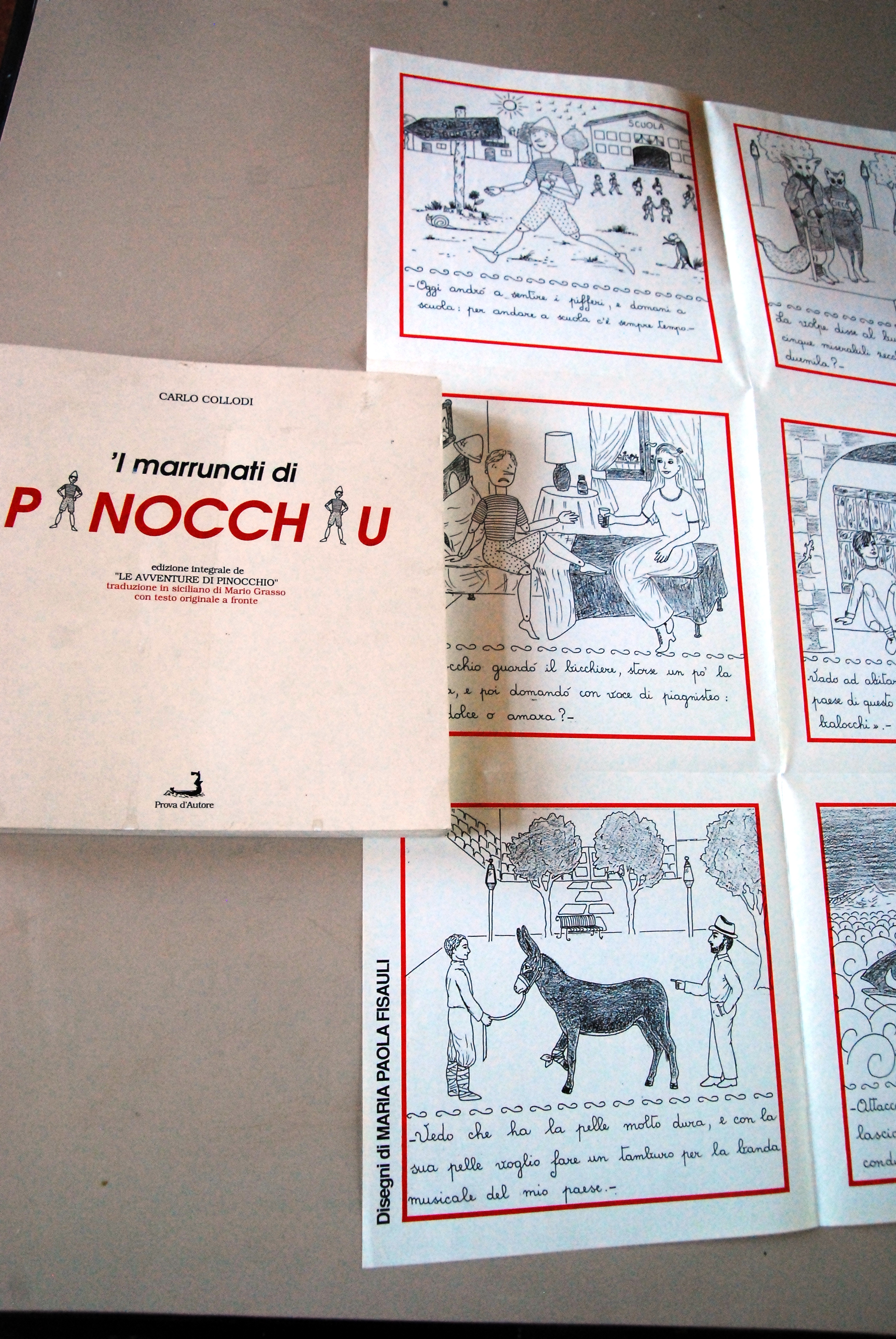 i marrunati di pinocchiu NUOVO cpl. di poster carlo collodi
