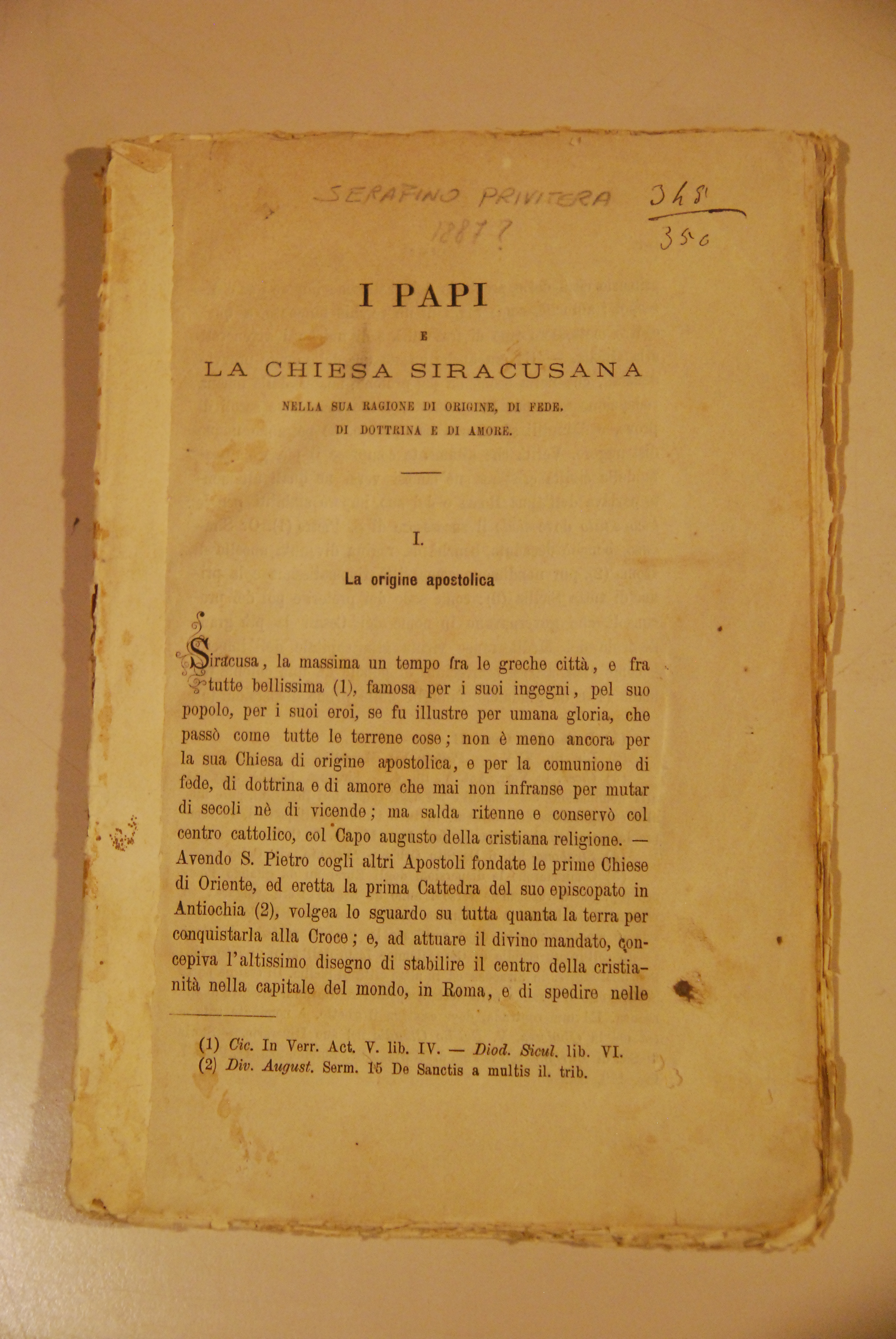 i papi e la chiesa siracusana