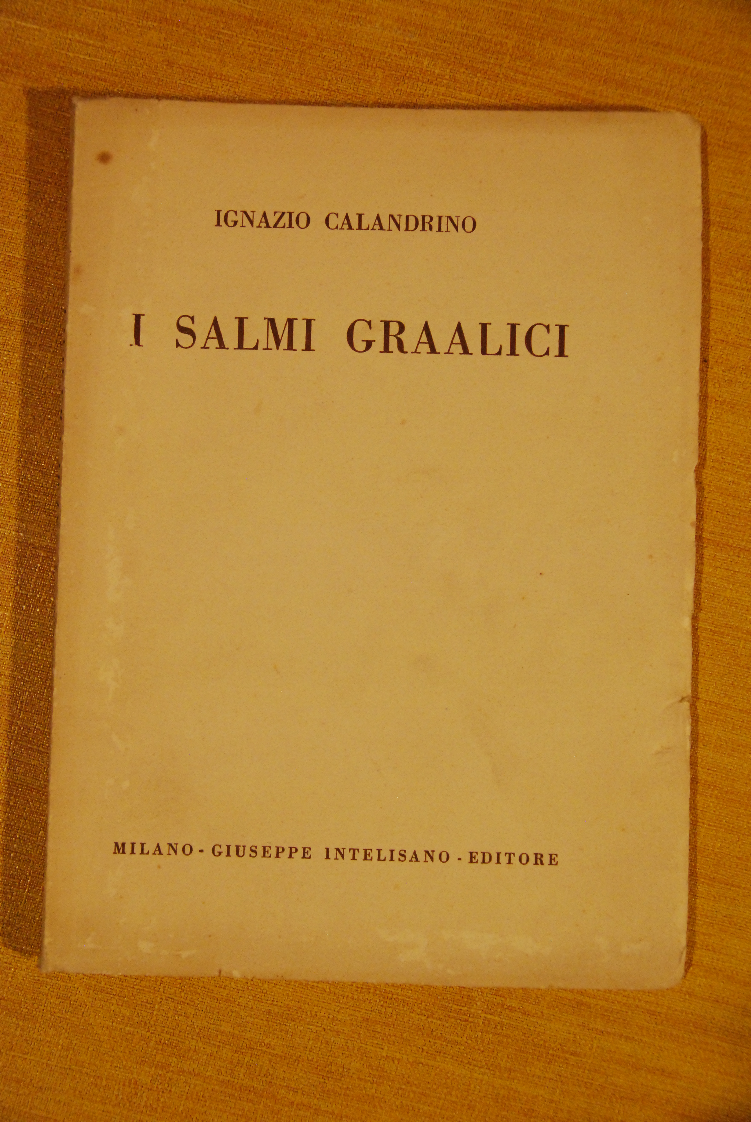 i salmi graalici NUOVO autografato con dedica