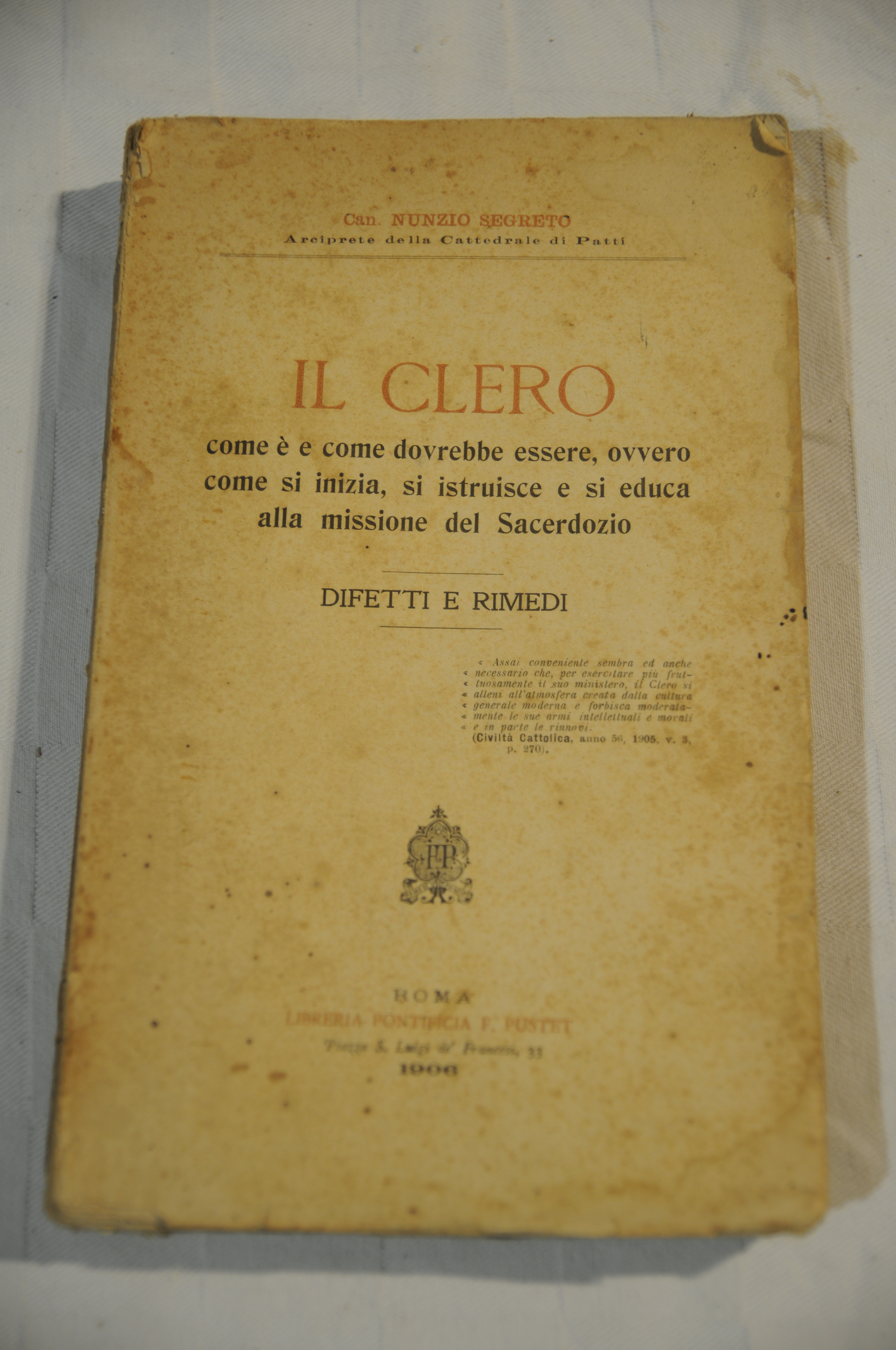 il clero difetti e rimedi
