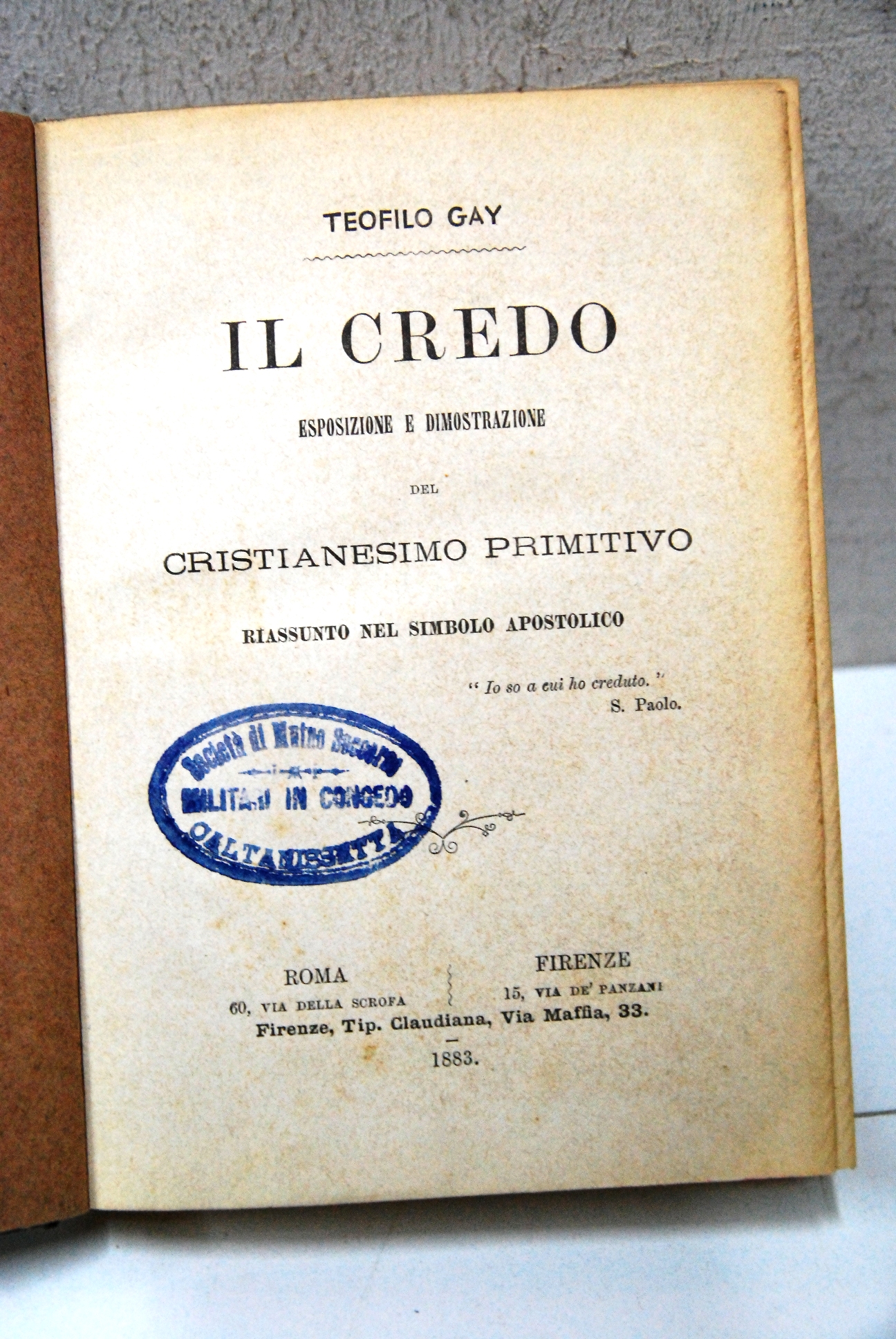 il credo esposizione e dimostrazione del cristianesimo primitivo perfette cdz.
