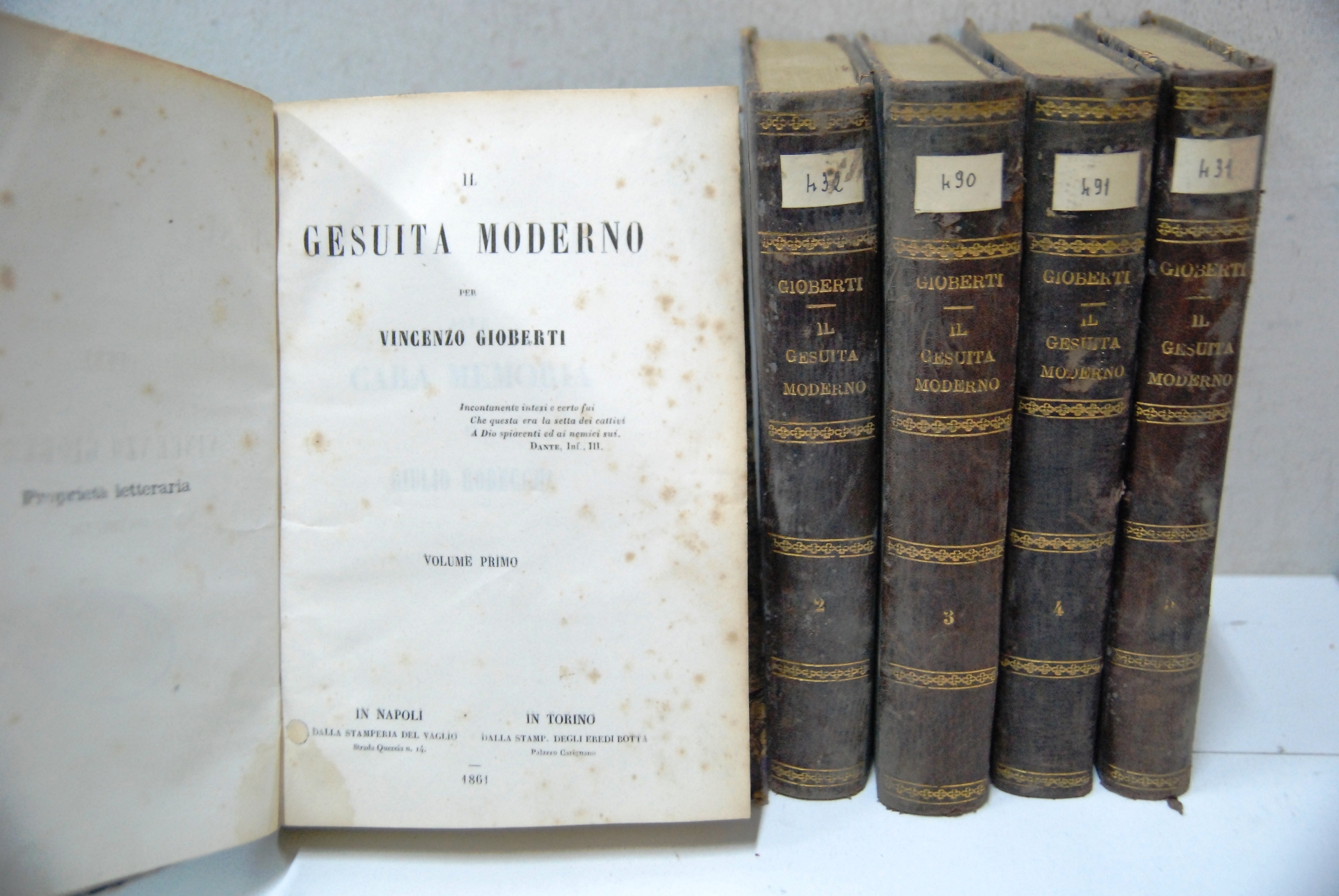 il gesuita moderno 5 voll. opera cpl. in 8^ ottime …