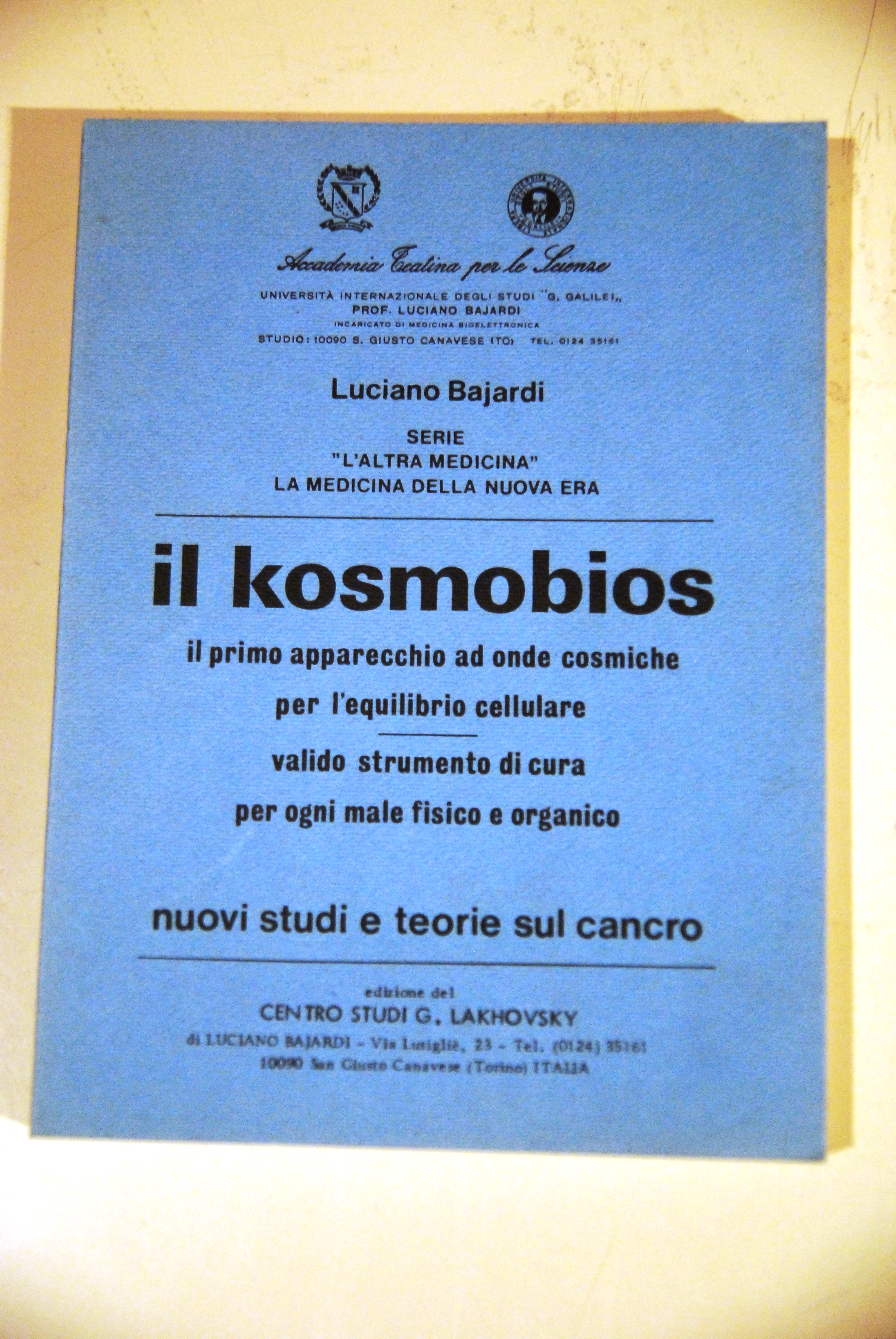 il kosmobios (fotocopie)
