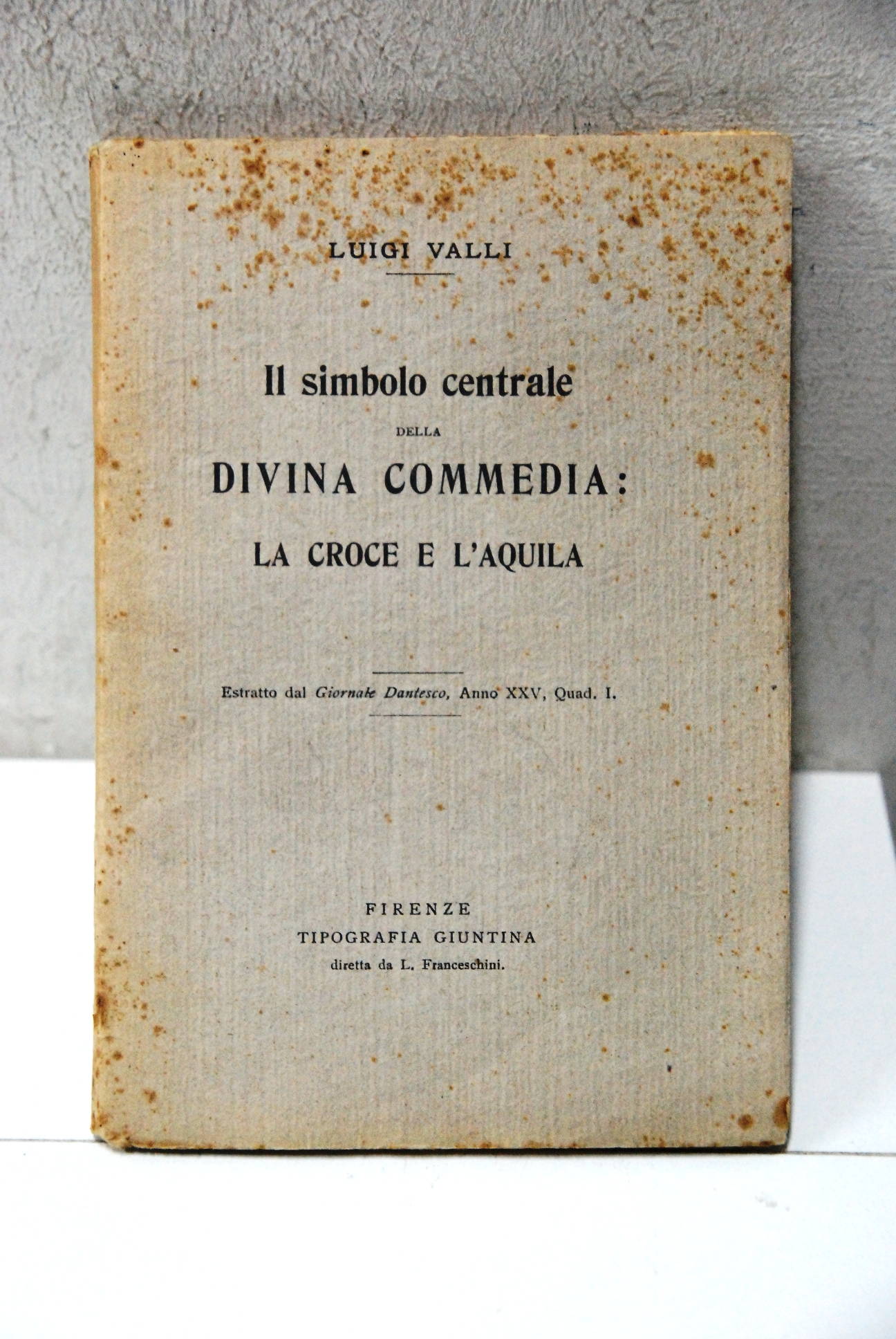 il simbolo centrale della DIVINA COMMEDIA LA CROCE E L'AQUILA