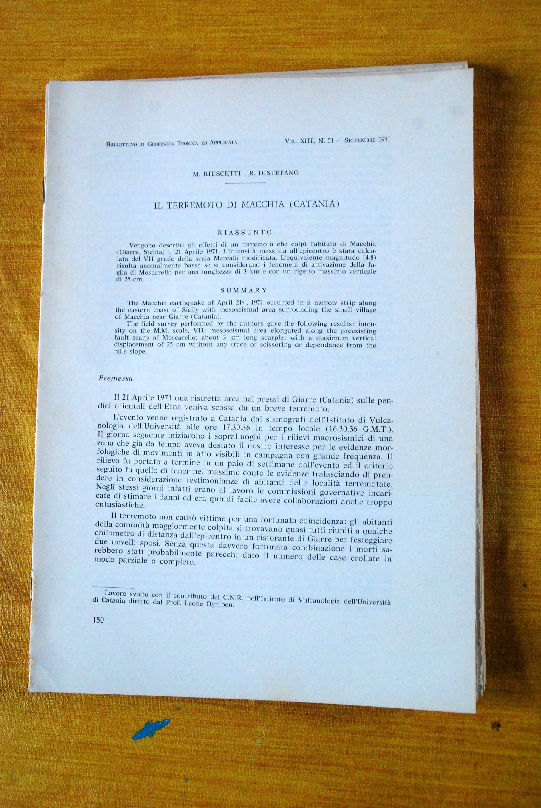 il terremoto di macchia catania