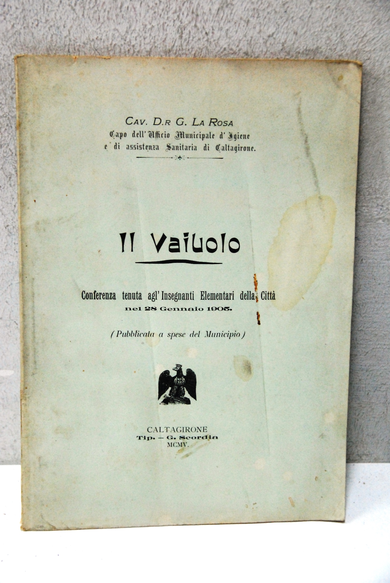 il vaiuolo conferenza tenuta agli insegnanti elementari della città