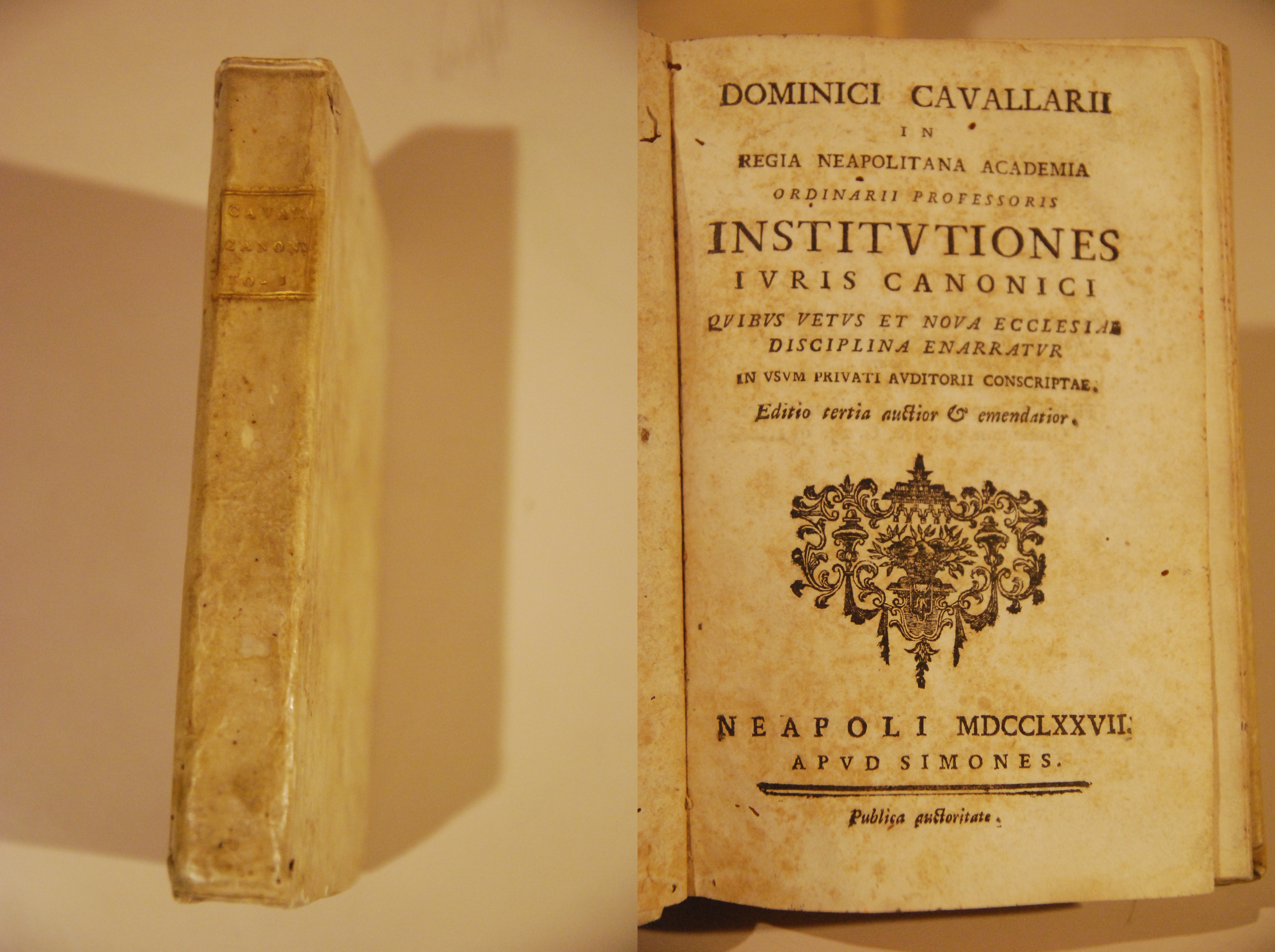in regia neapolitana academia institutiones iuris canonici editio tertia ottime …