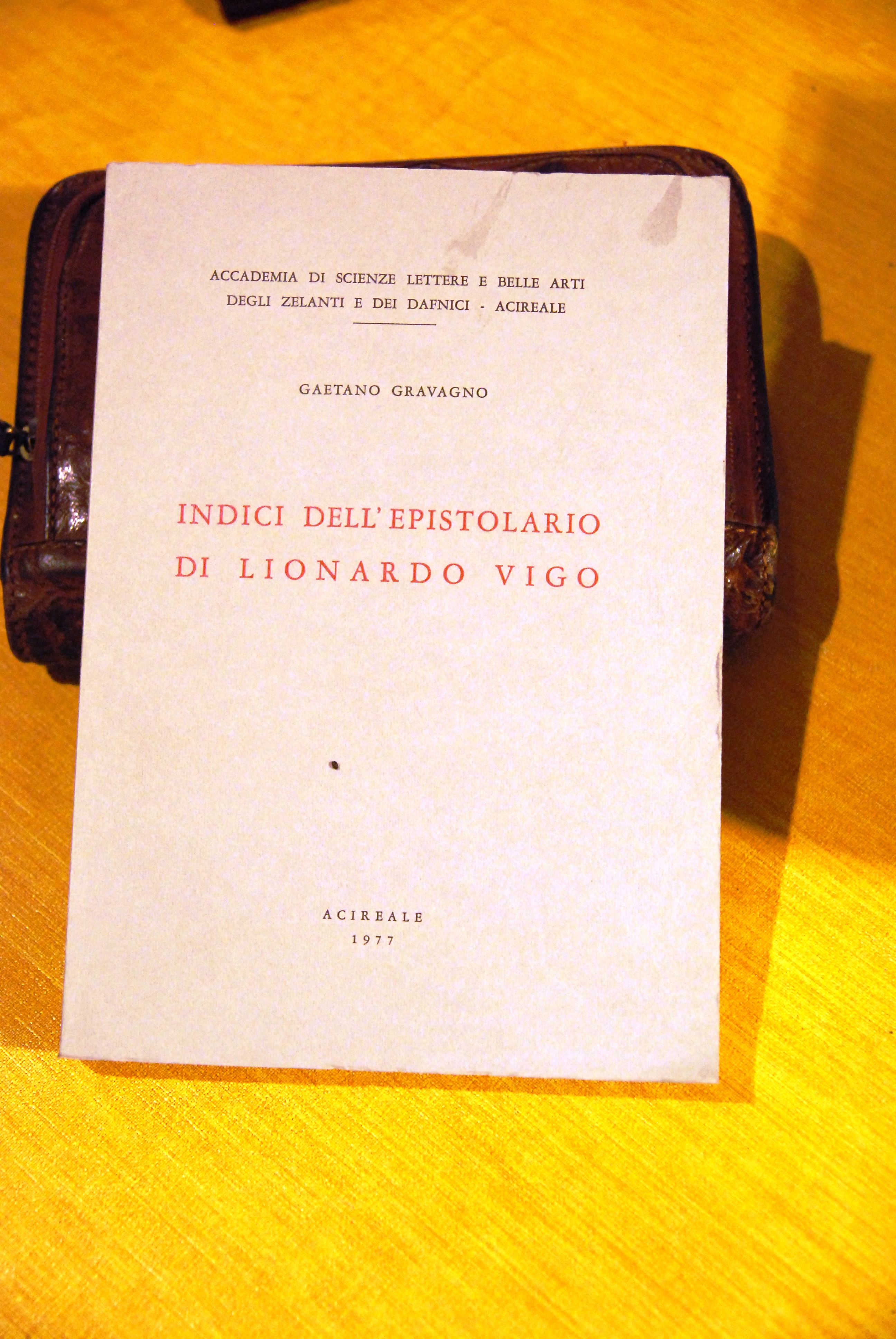 indici dell'epistolario di lionardo vigo NUOVO