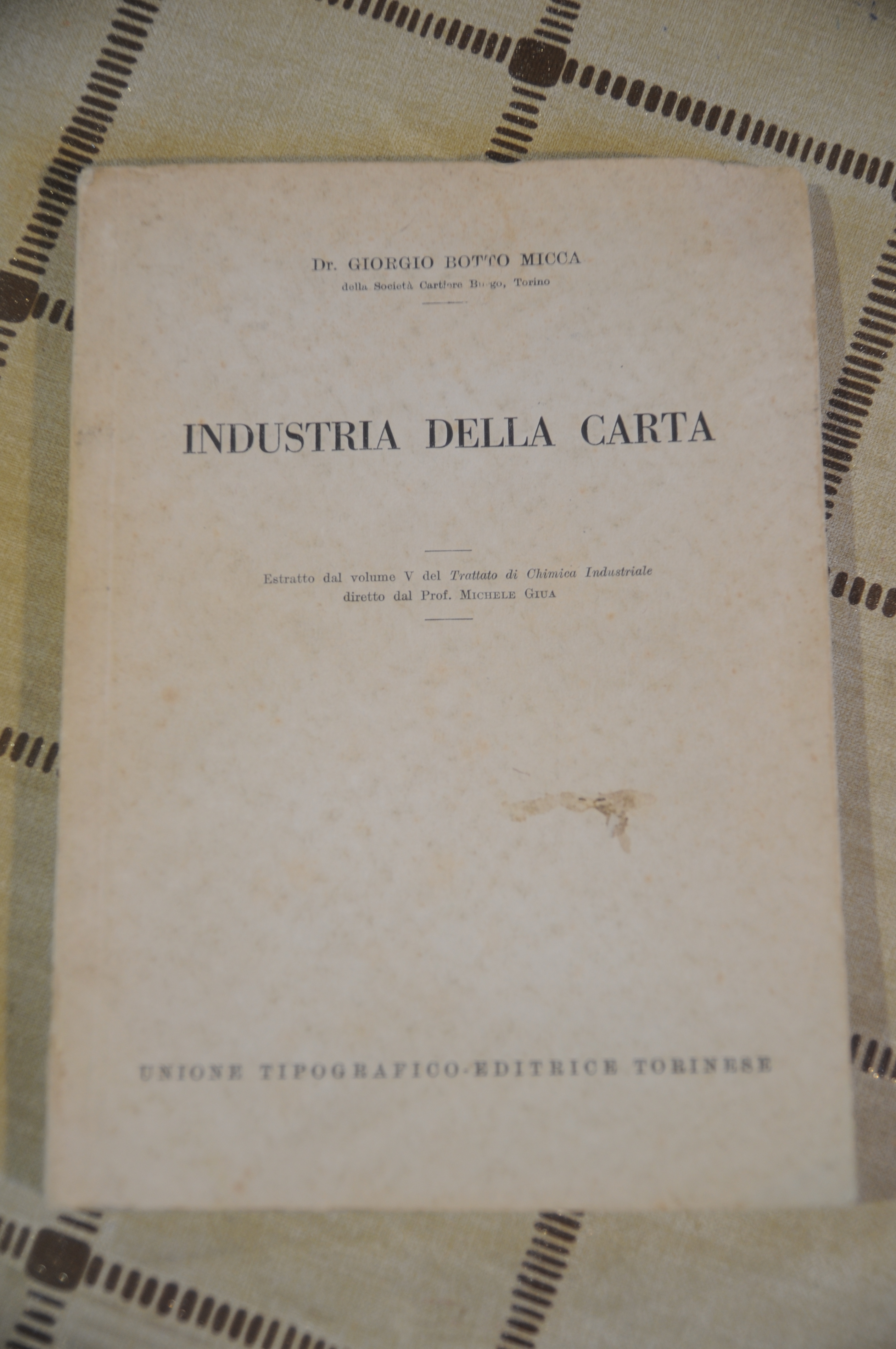 industria della carta NUOVISSIMO autografato dall'autore con dedica