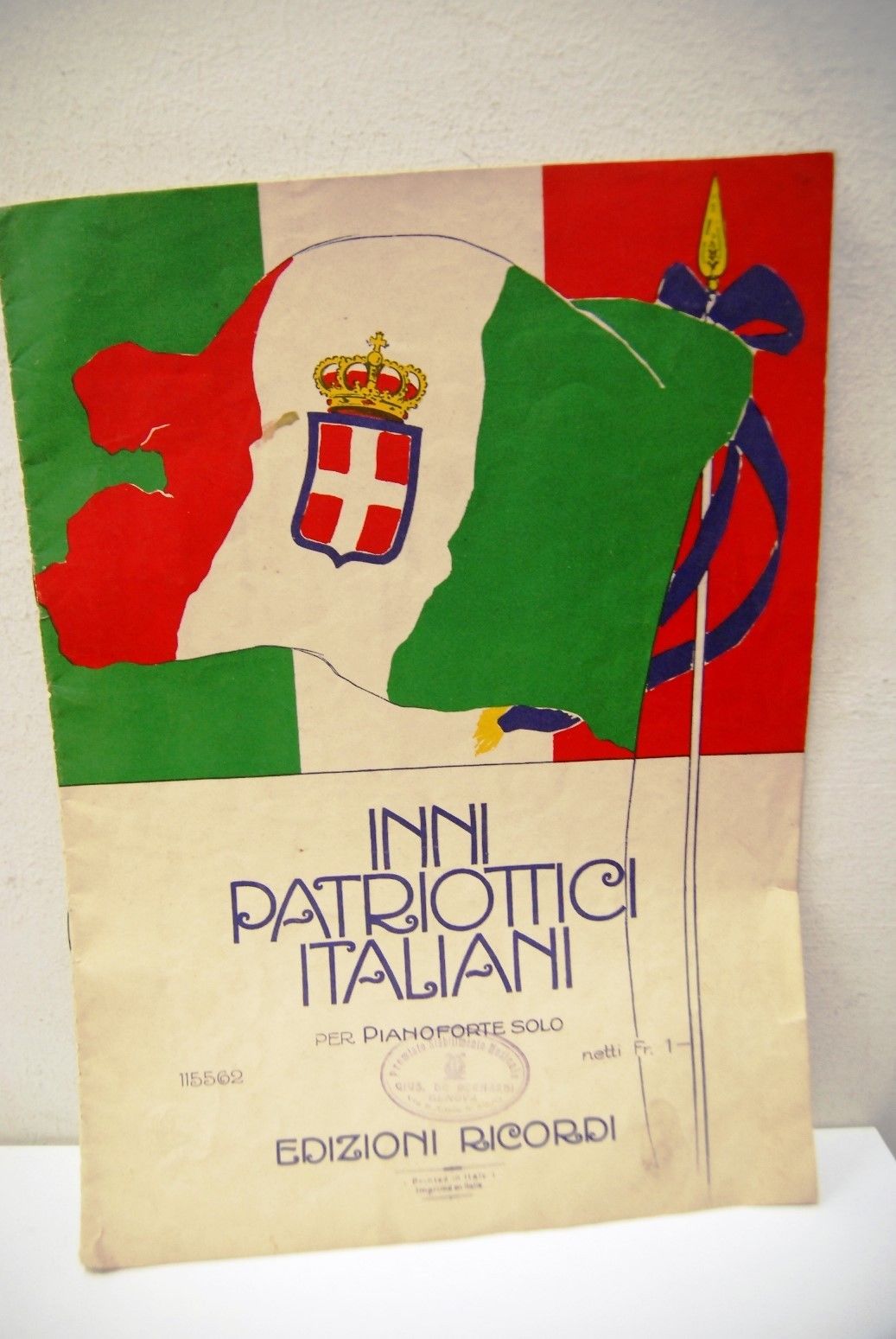 Inni patriottici italiani solo per pianoforte