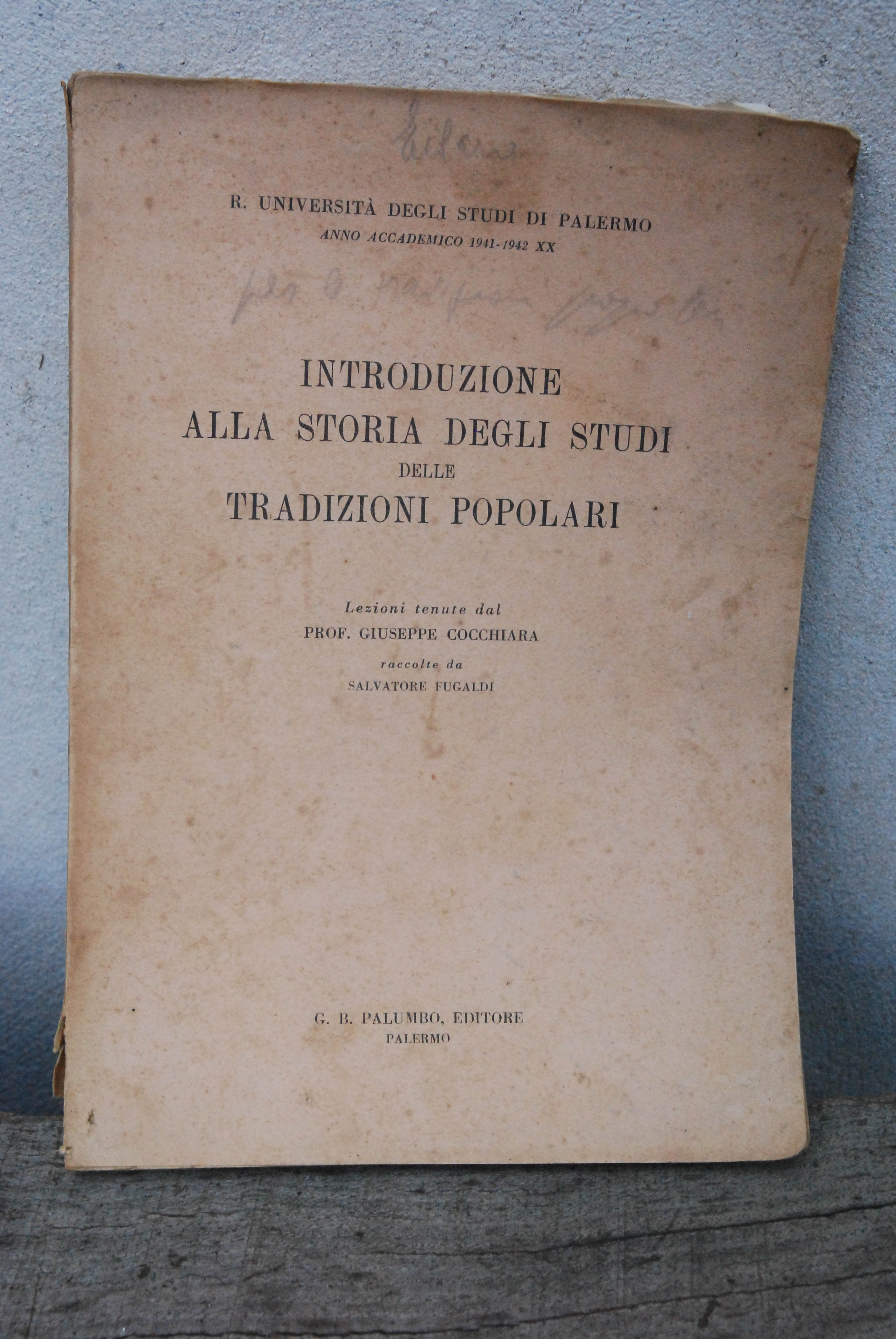 introduzione alla storia degli studi delle tradizioni popolari