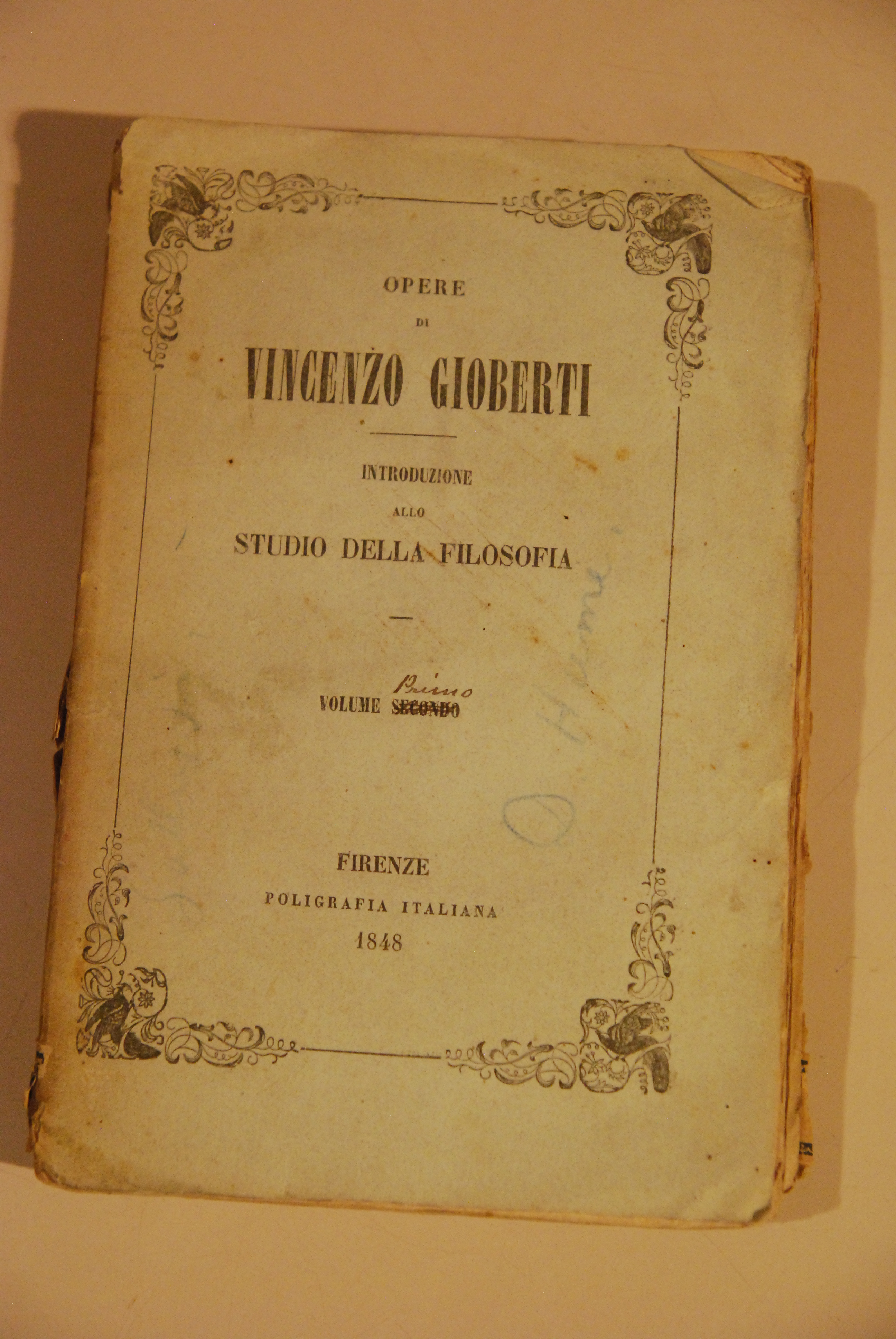 introduzione allo studio della filosofia volume