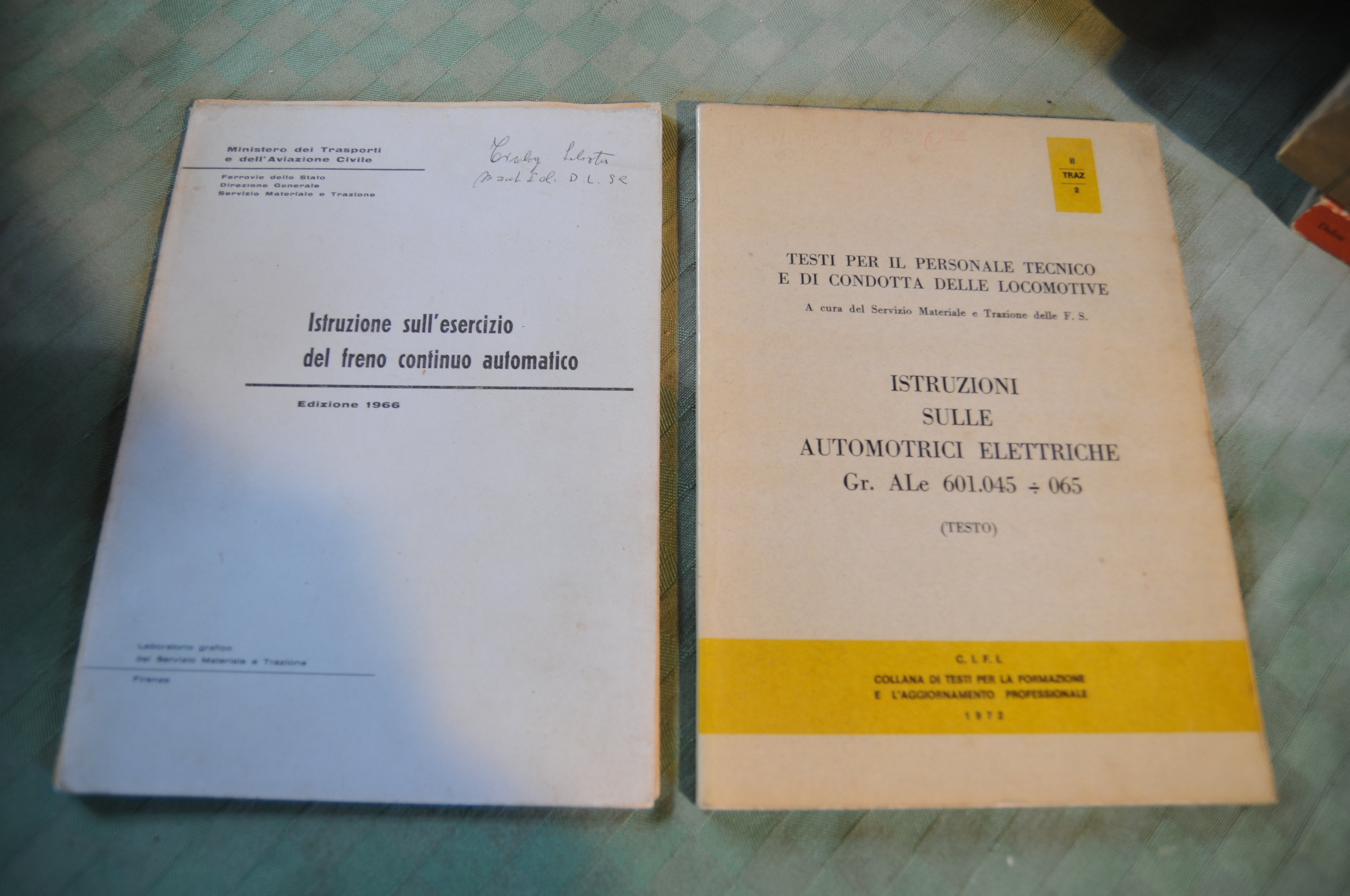 istruzione sull'esercizio del freno automatico 1966 e istruzioni sulle automotrici …